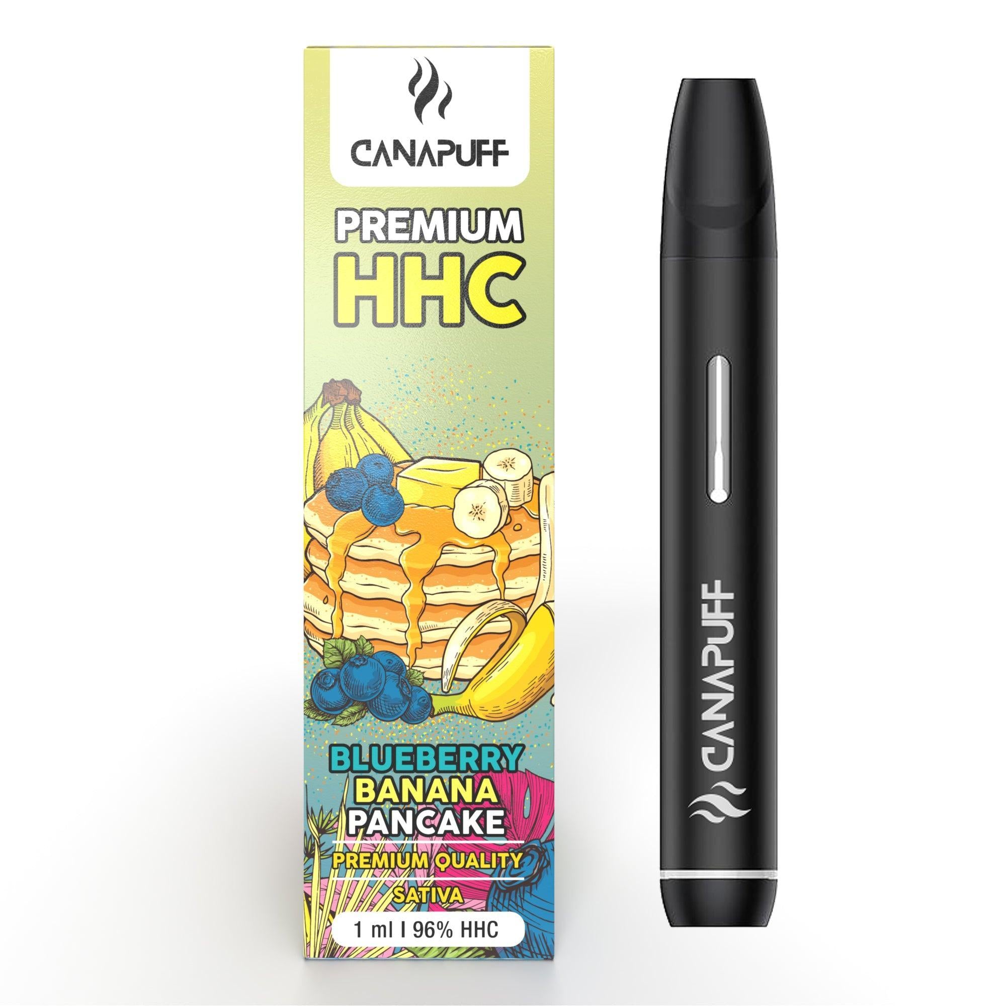 blueberry banana pancake 96 HHC Canapuff egyszer használatos 1ml