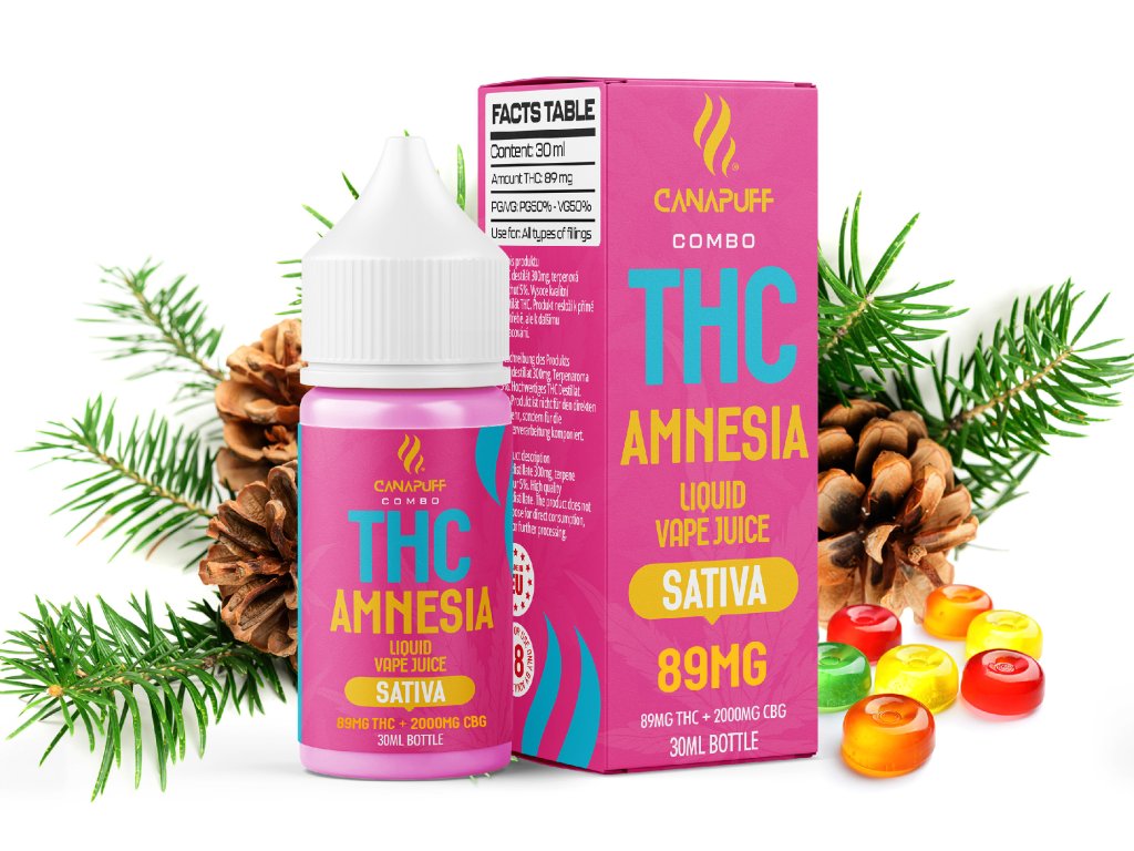 THC Liquid 89 mg 2000 mg CBG Amnesia 30 ml-Canapuff