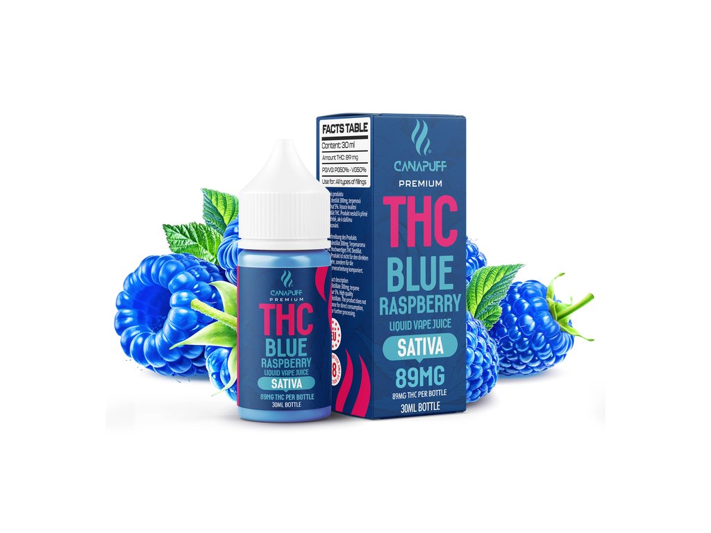 THC Liquid Kék málna 89mg 30ml-Canapuff