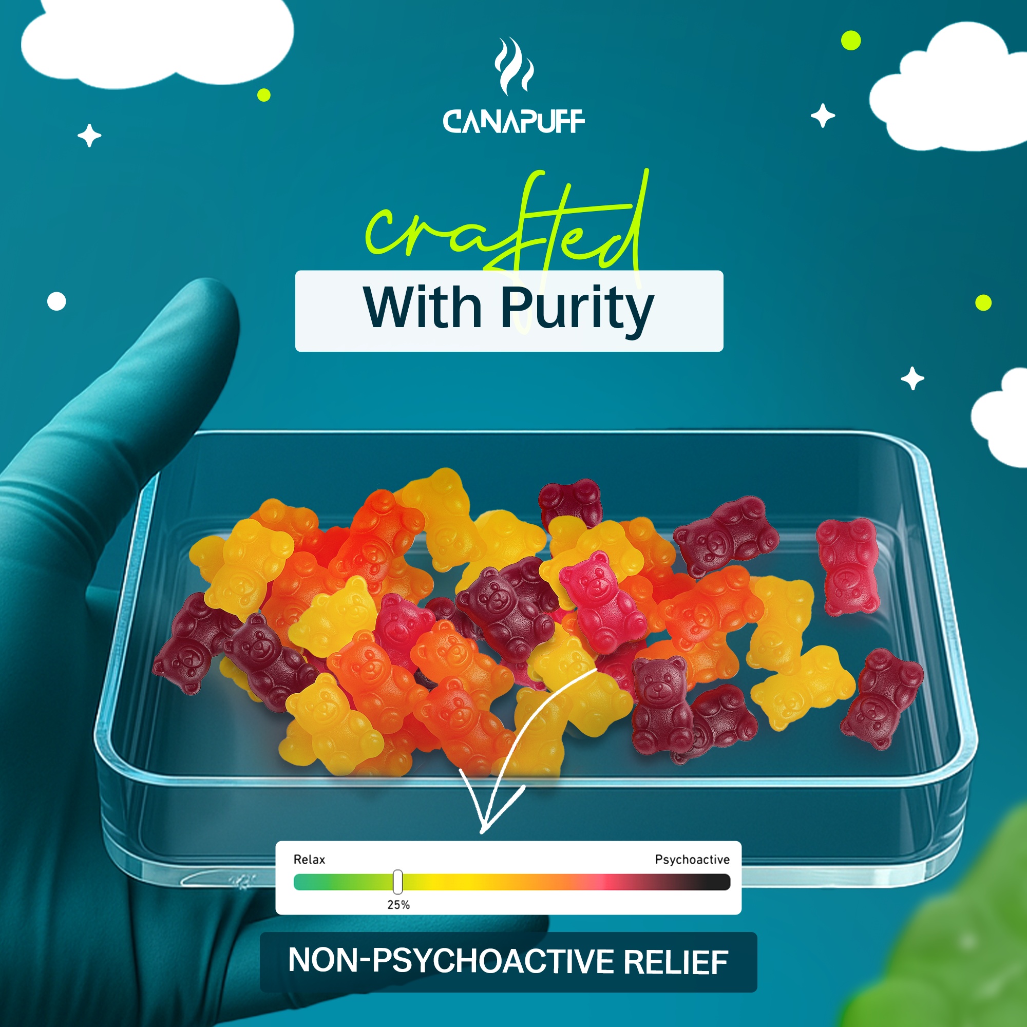 CBN+THC Gumicukorkák - Cherry-Canapuff