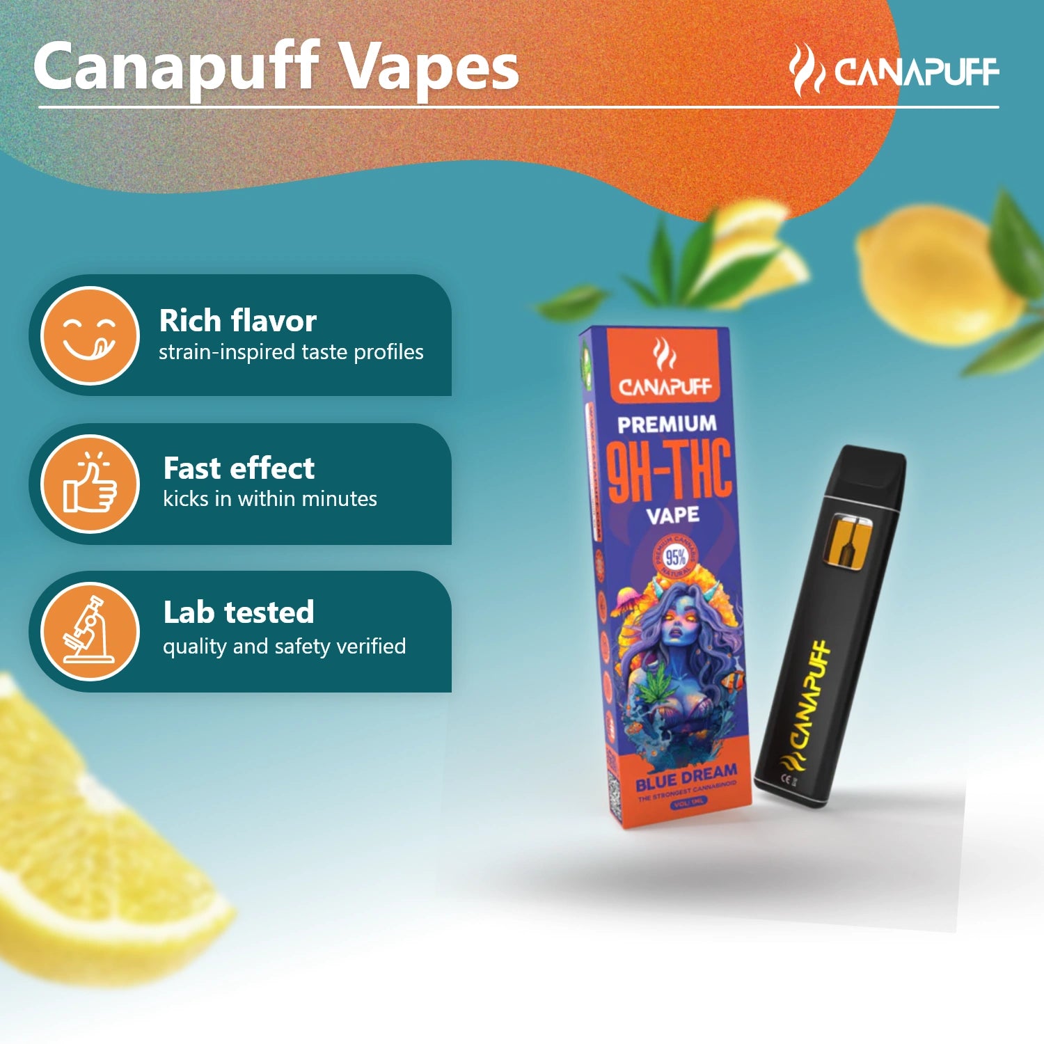 9H-THC Vape Blue Dream 95% 1 ml