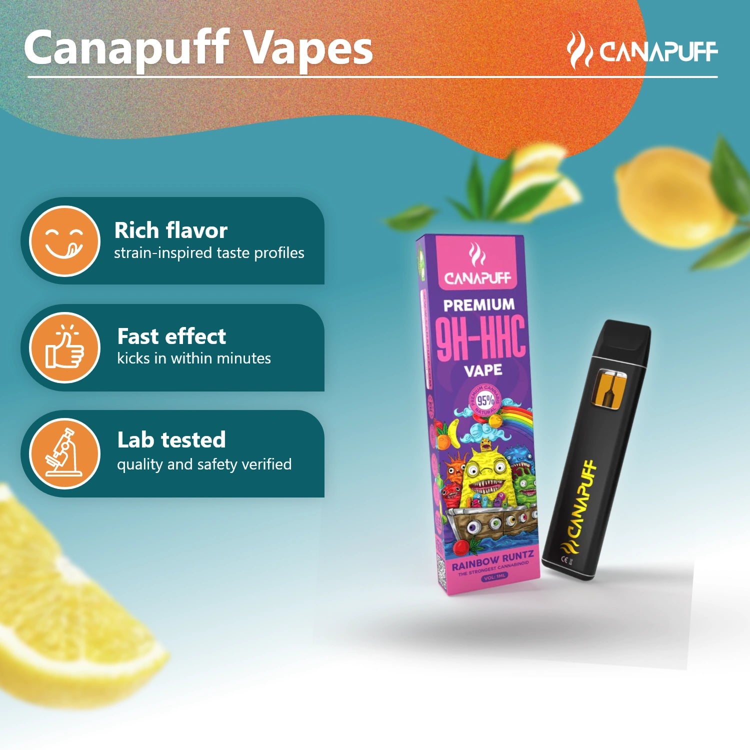 9H-HHC Vape Rainbow Runtz 95% 1 ml