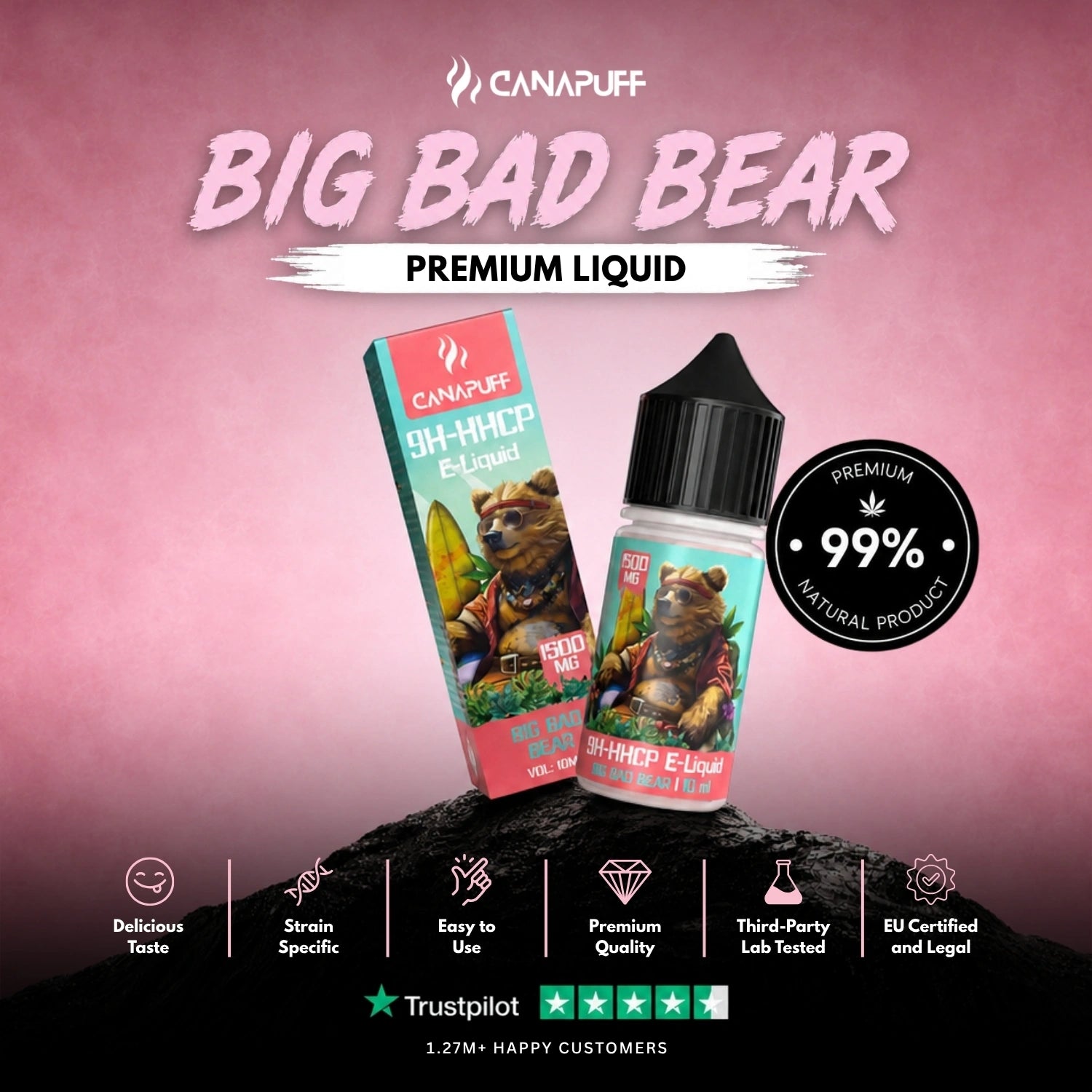9H-HHCP Liquid Big Bad Bear 1.500mg