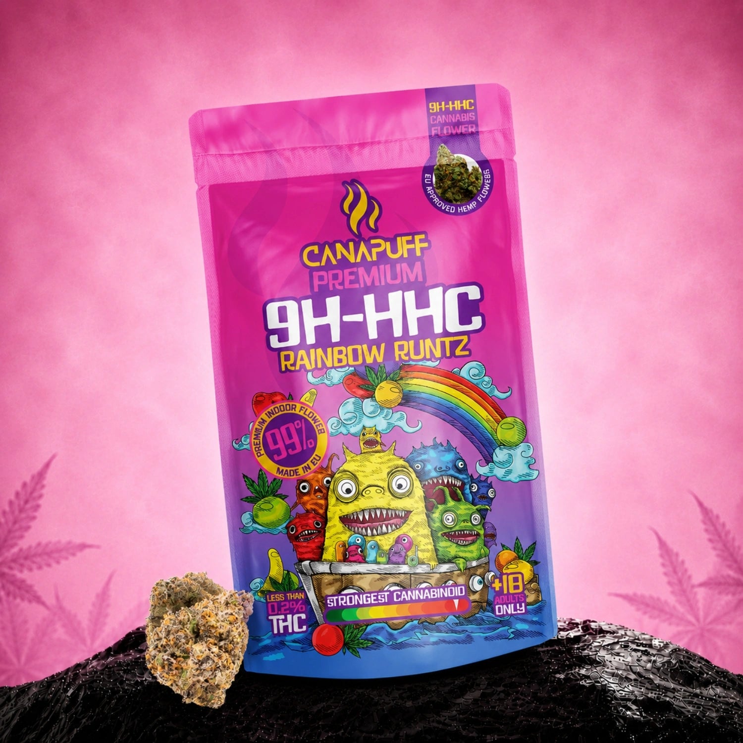 9H-HHC Virágzat Rainbow Runtz 99%