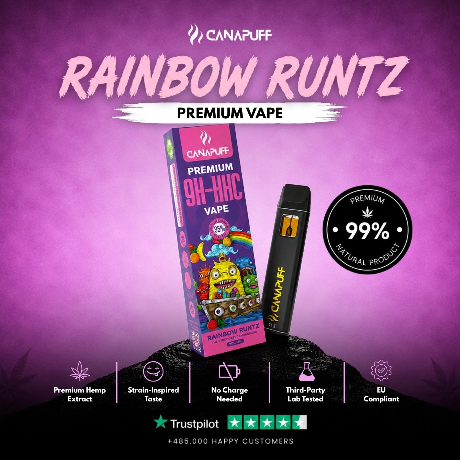 9H-HHC Vape Rainbow Runtz 95% 1 ml