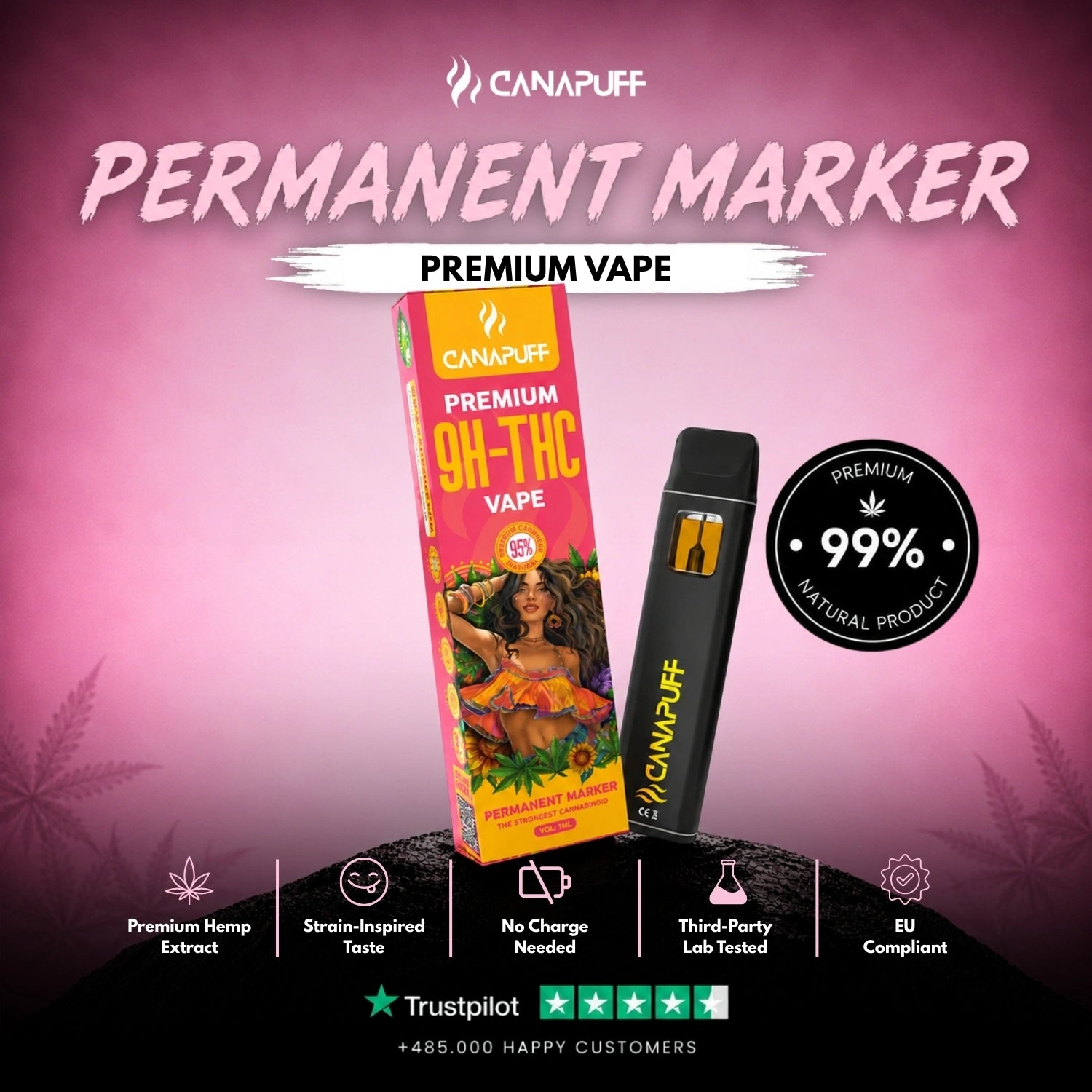9H-THC Vape Permanent Marker 95% 1 ml
