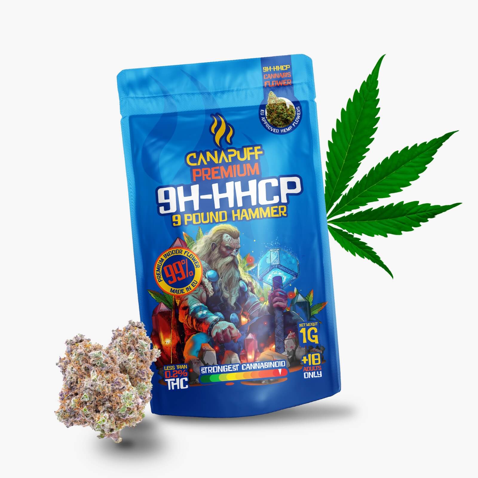 9h-HHCP Virágzat 9 Pound Hammer 99%