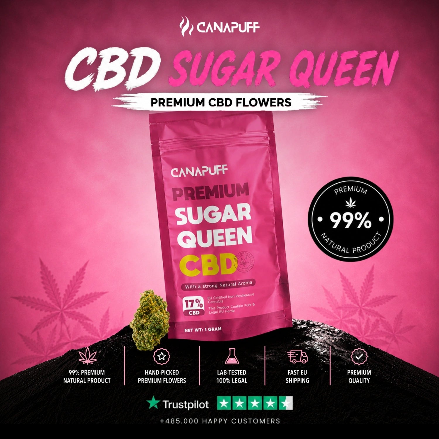 CBD Virágzat Sugar Queen 17%