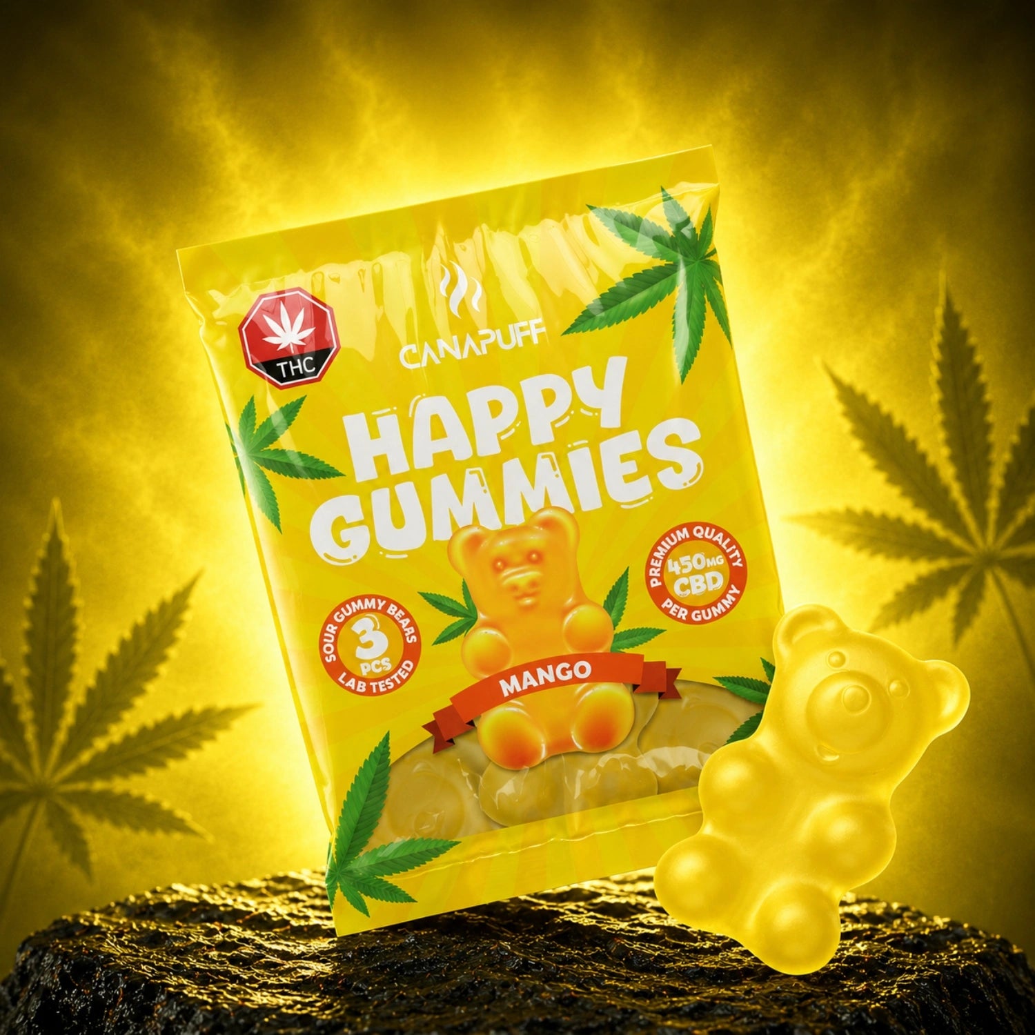 CBD Gumicukorkák mangó