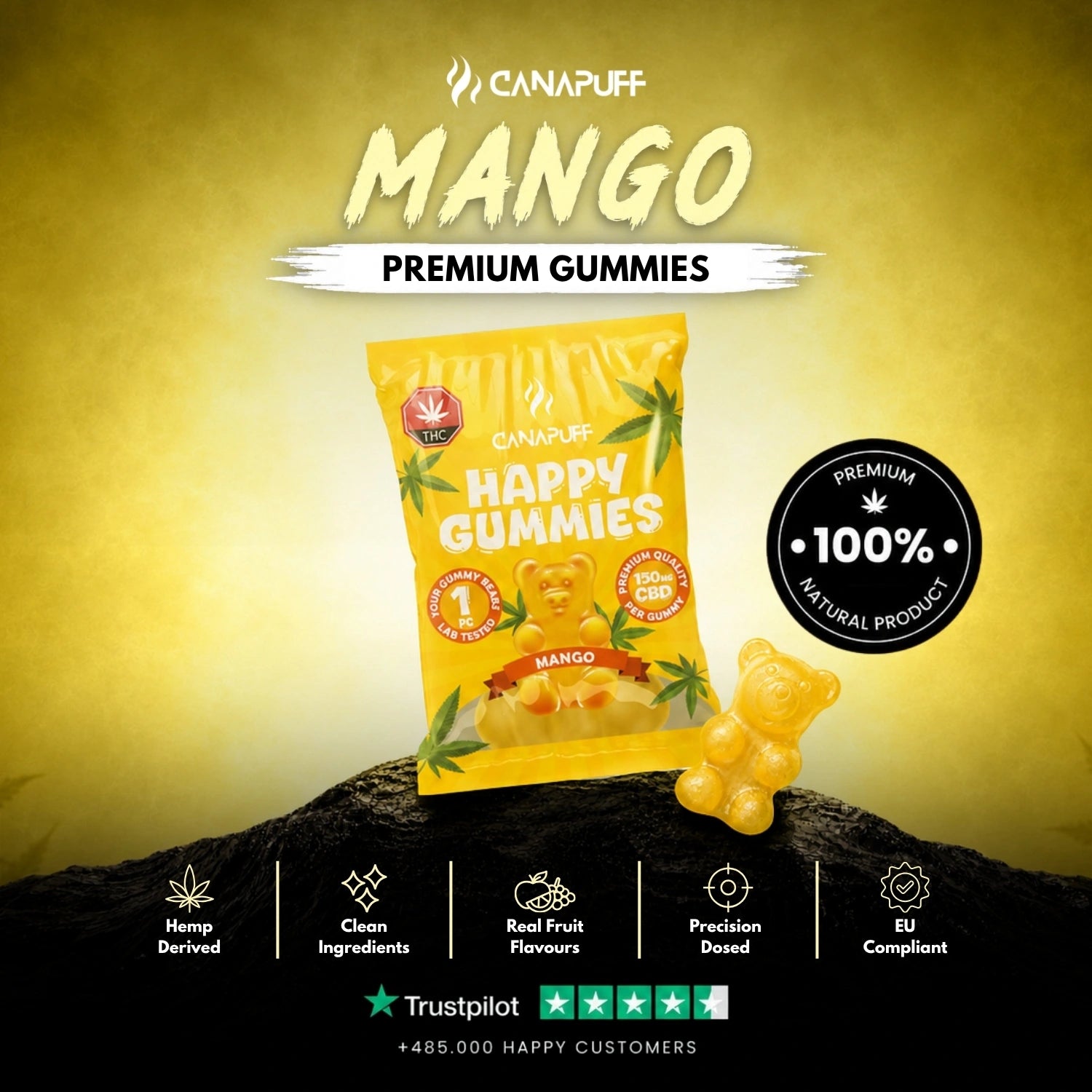 CBD Gumicukorkák mangó
