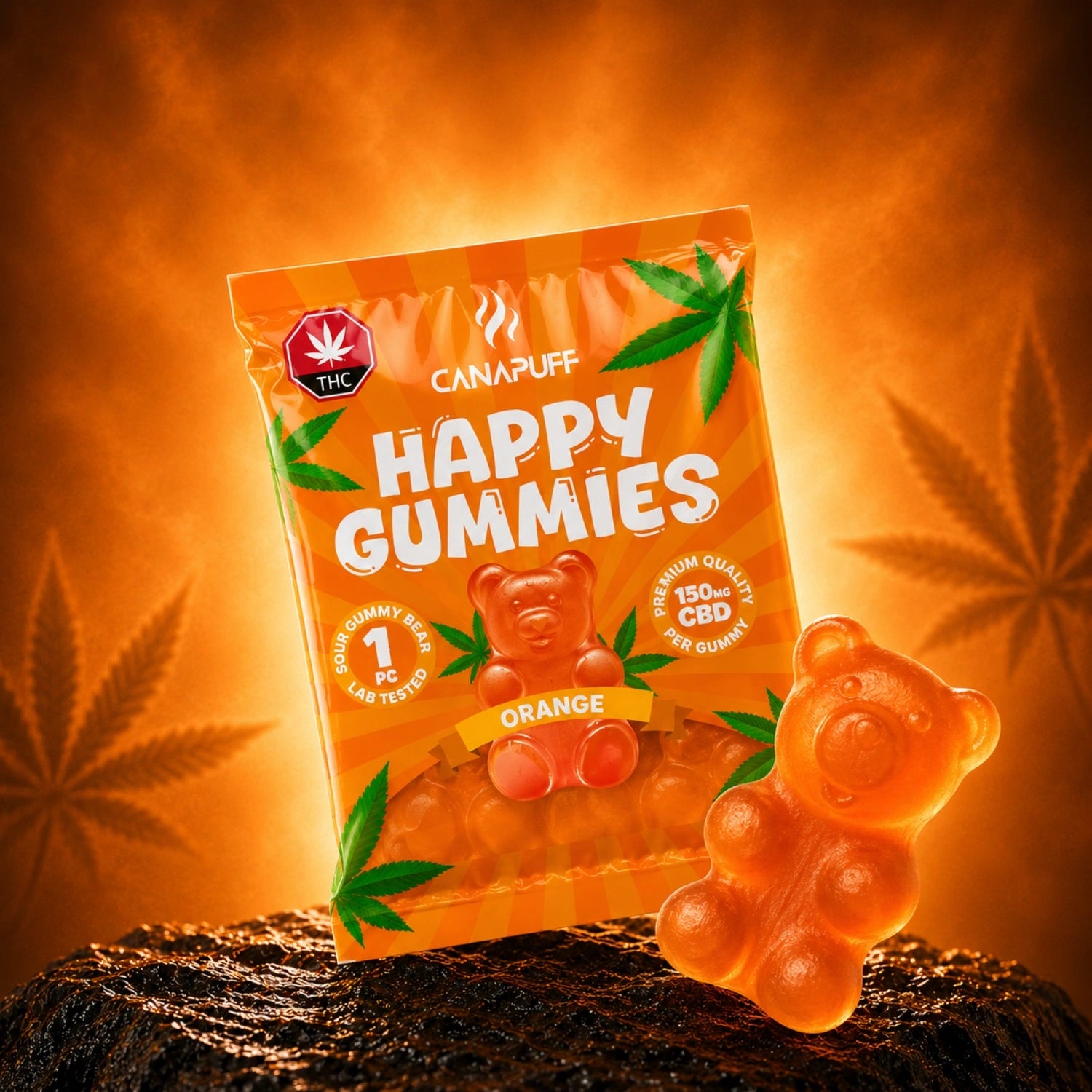 CBD Gumicukorkák Narancssárga