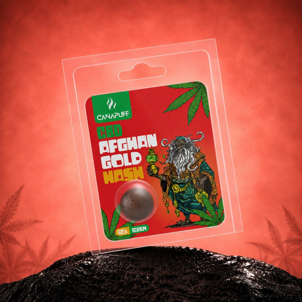 Canapuff CBD Afghan Gold hasis, 1 gramm, 60% CBD buborékcsomagolásban