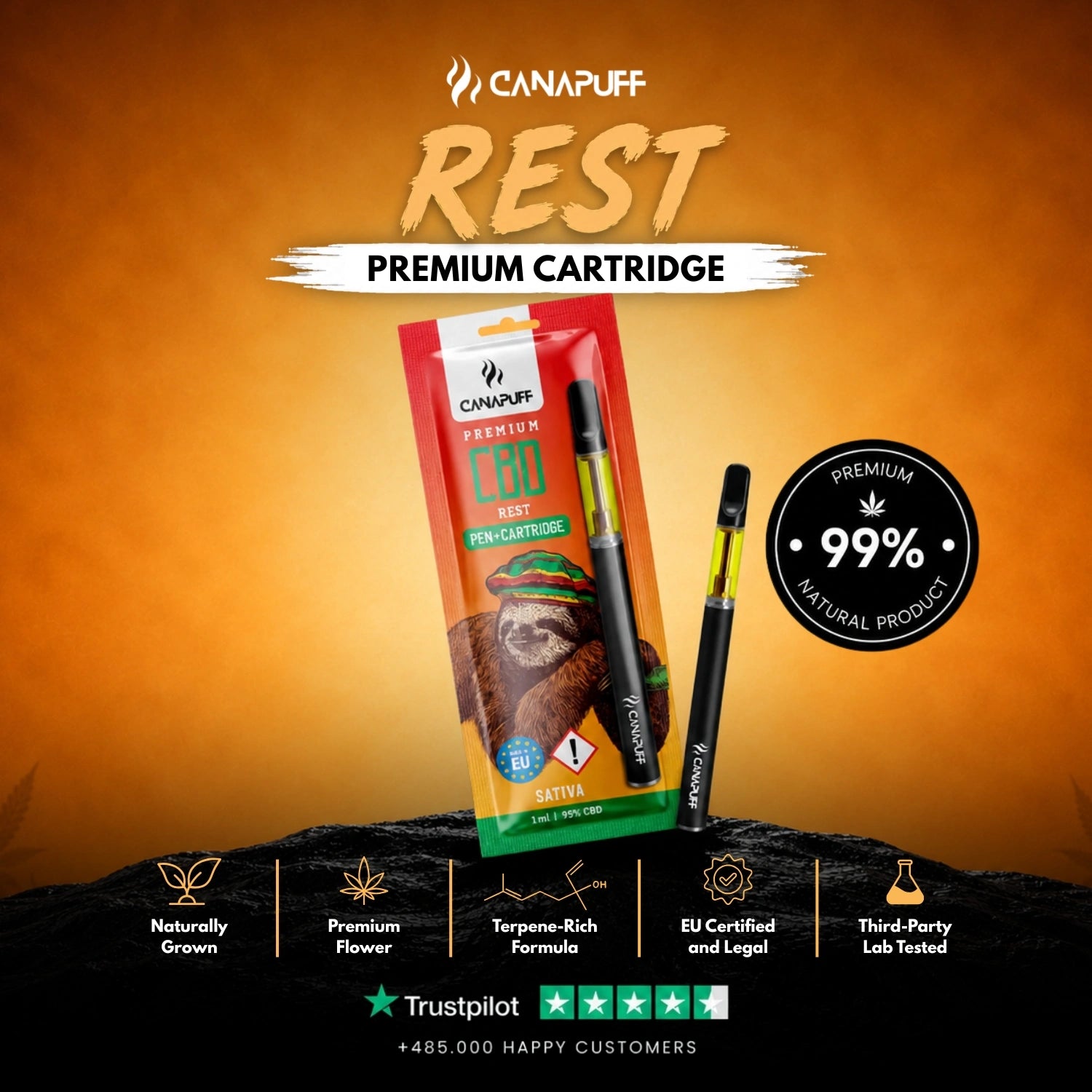 CBD Pen+Patrón Maradék 95%