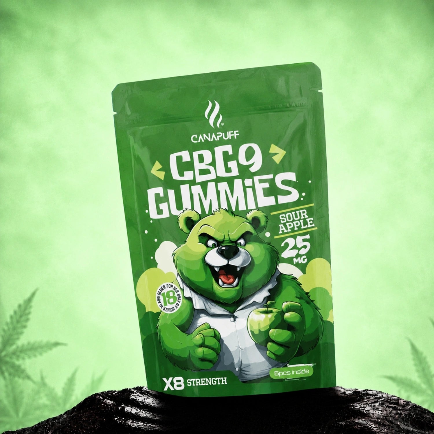 CBG9 Gumicukorkák Savanykás alma