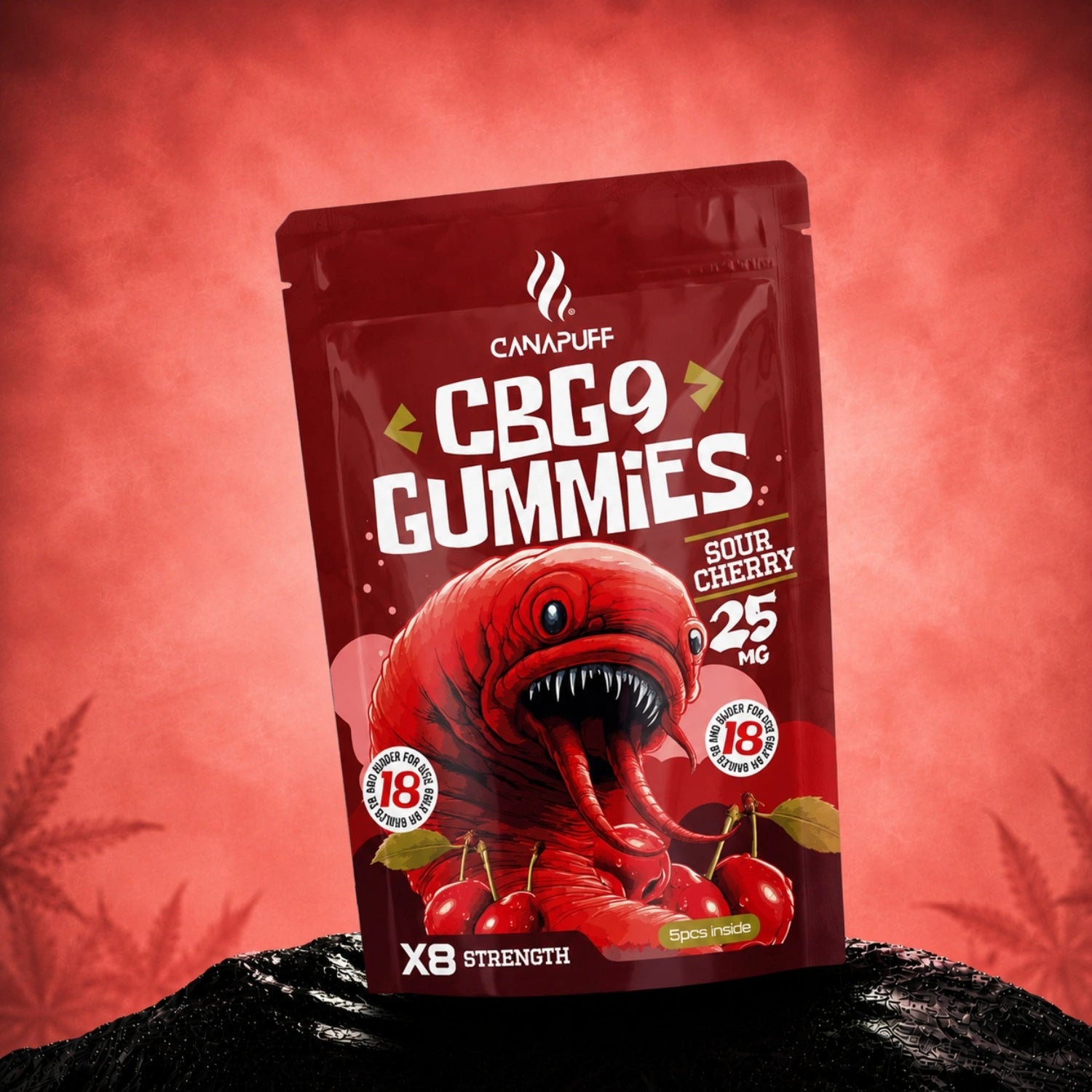 CBG9 Gumicukorkák meggy
