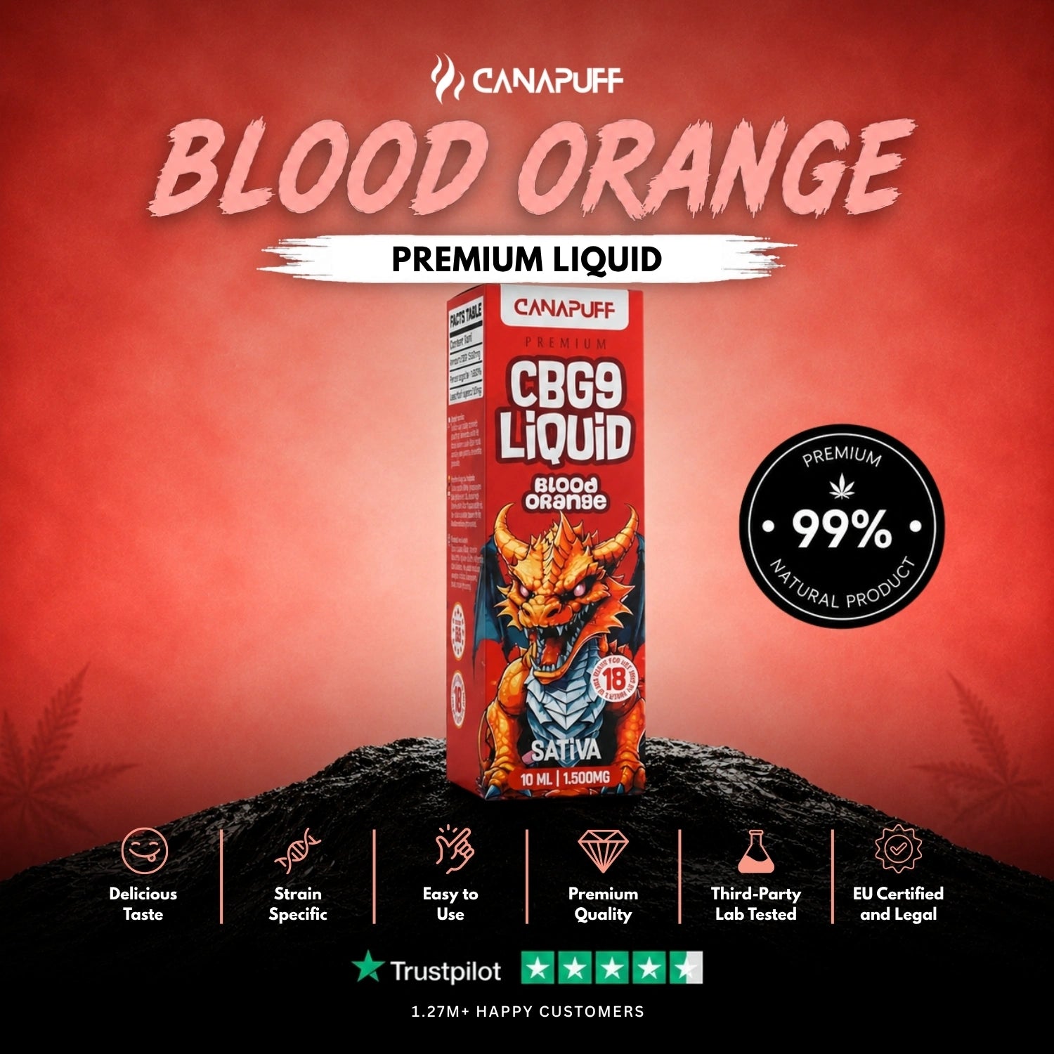 CBG9 Liquid Blood Orange 1500mg