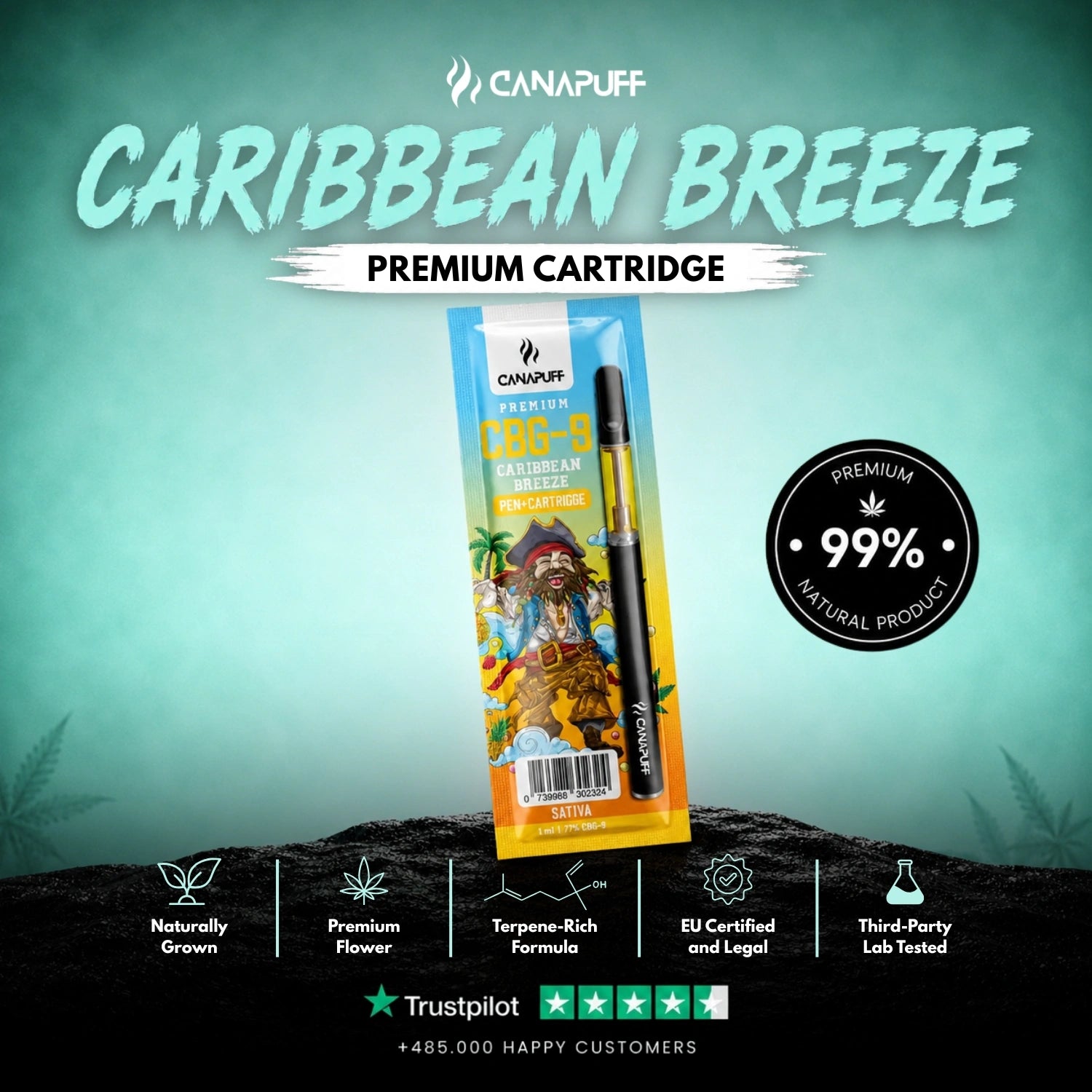 CBG9 Pen+Patrón Caribbean Breeze 79%