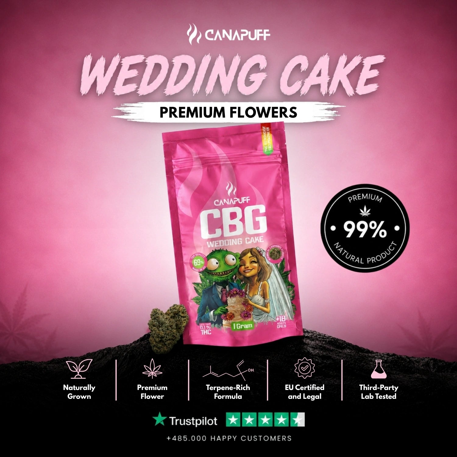 CBG Virágzat Wedding Cake 69%