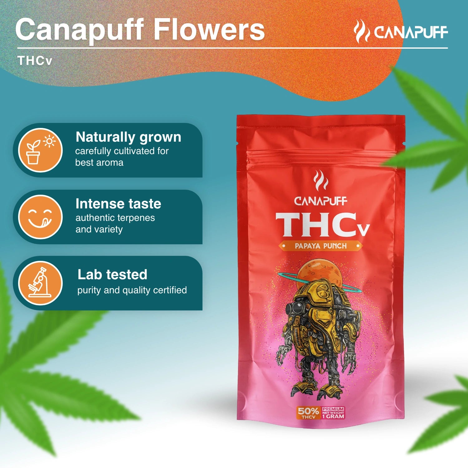 Papaya Punch 50% - THCv Virágzat - Canapuff