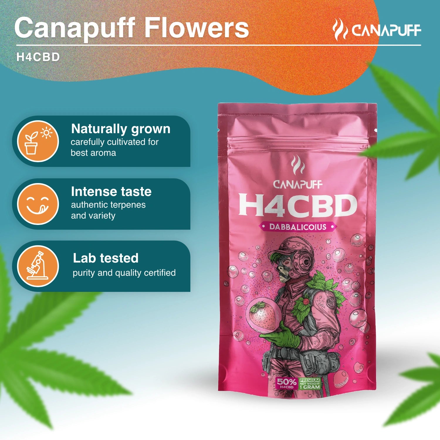 Dabbalicious 50% - H4CBD Virágzat - CanaPuff