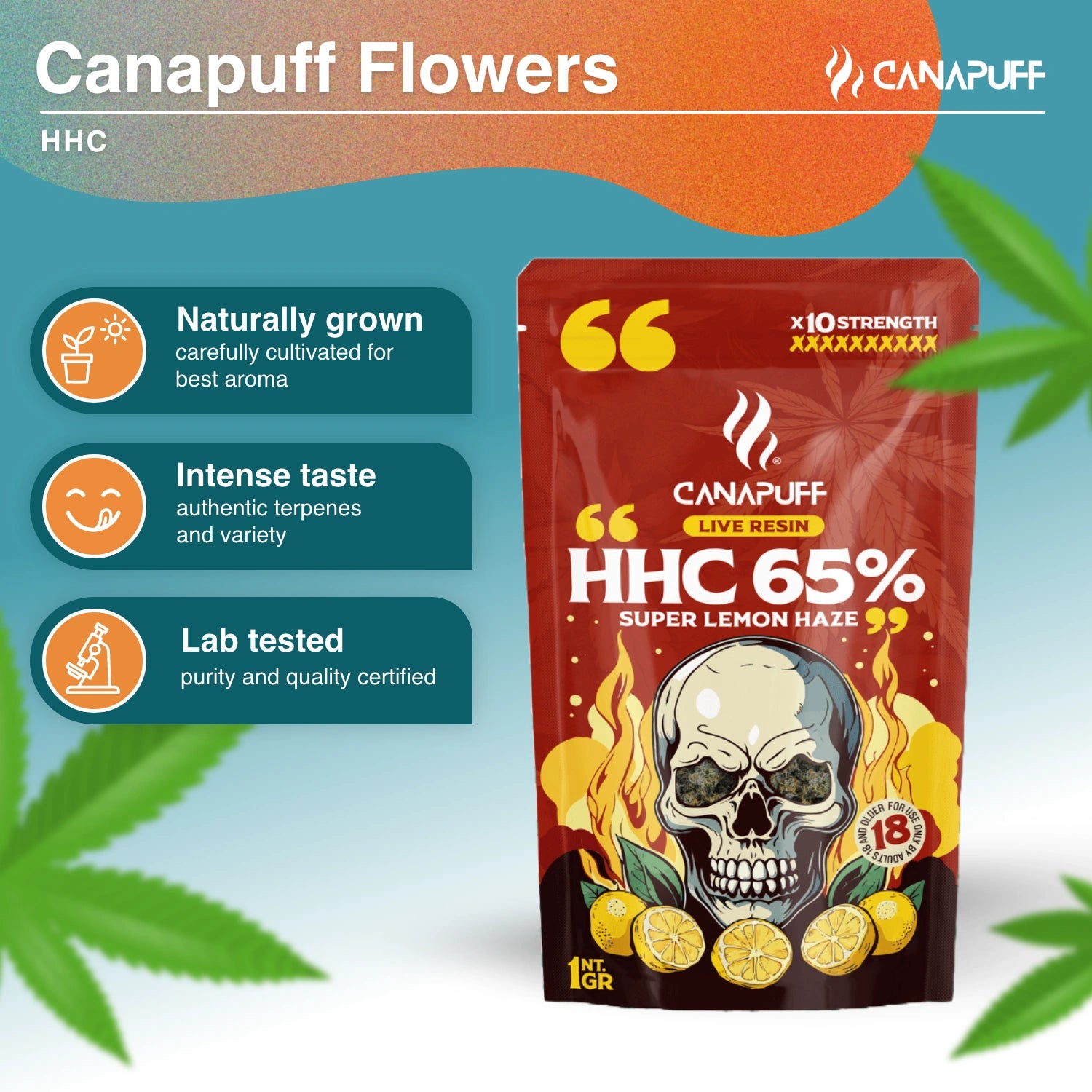 Super Lemon Haze 65% - HHC Virágzat - CanaPuff