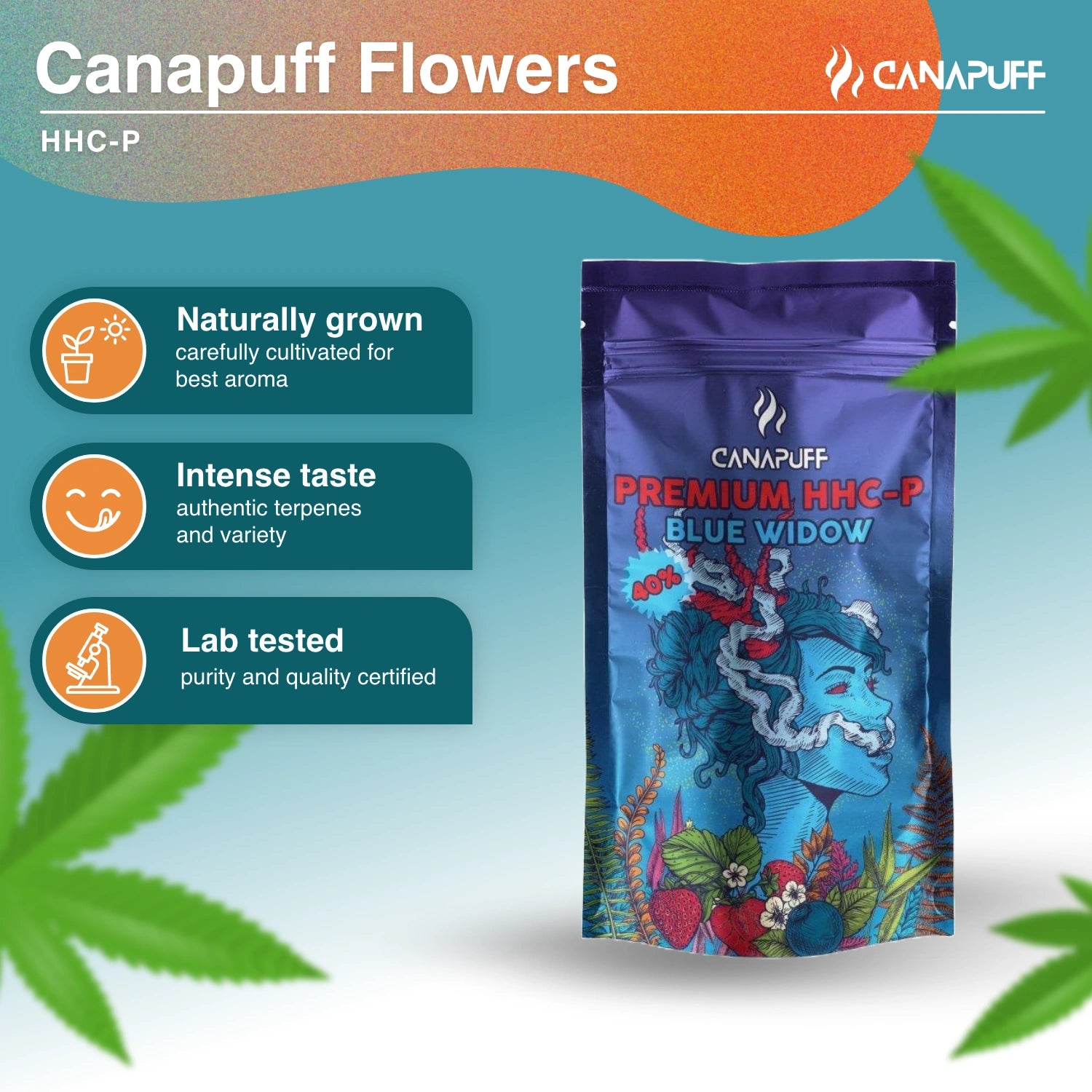 BLUE WIDOW 40% - Prémium HHC - P Virágzat - Canapuff