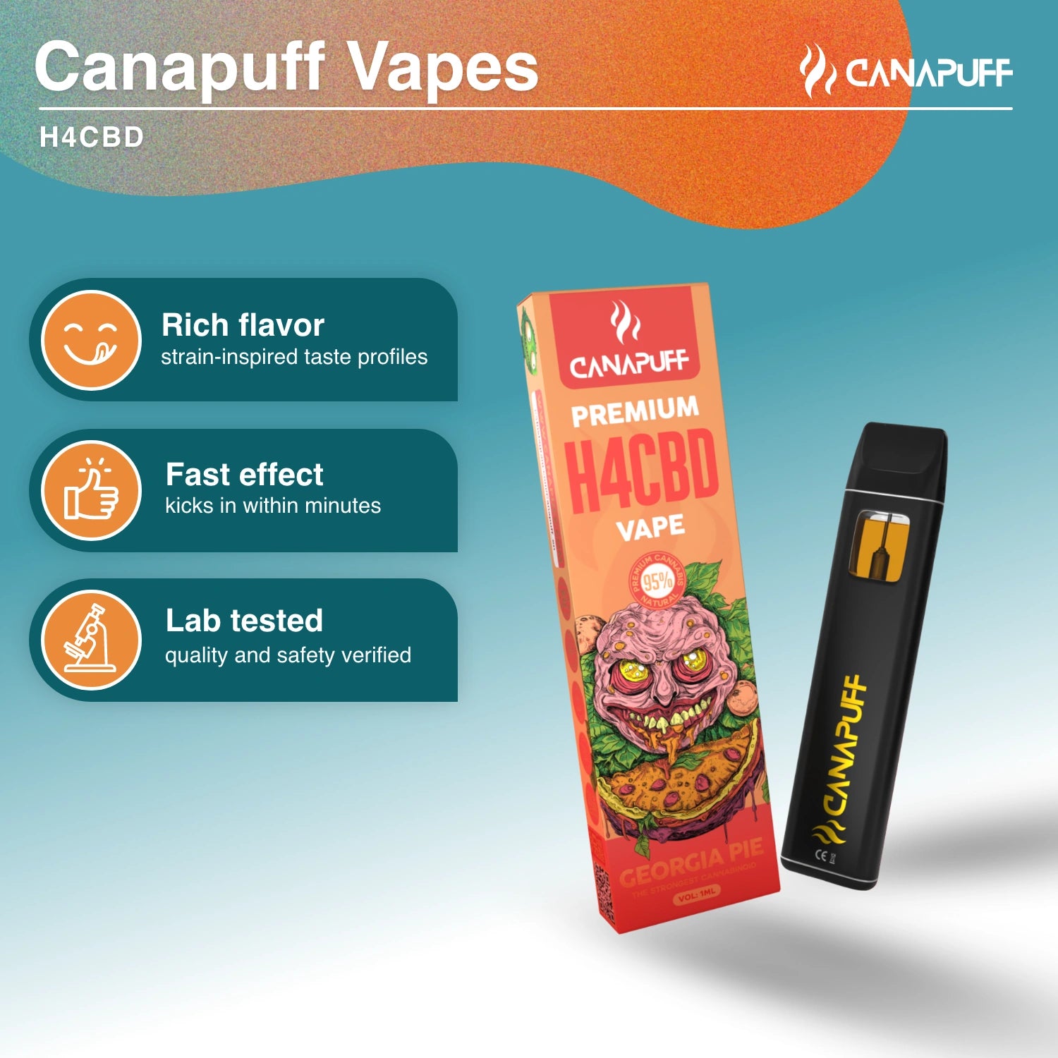 Georgia Pie 96% H4CBD - Vape - 1ml - CanaPuff