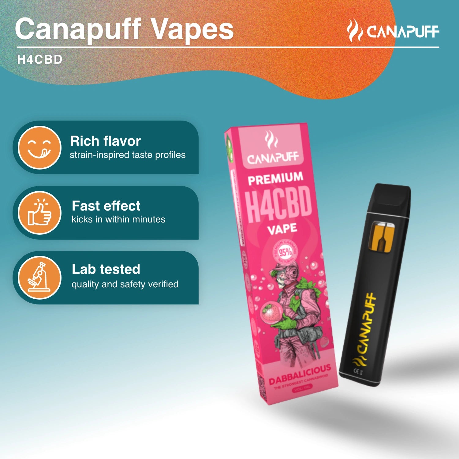 Dabbalicious 96% H4CBD - Vape - 1ml - CanaPuff