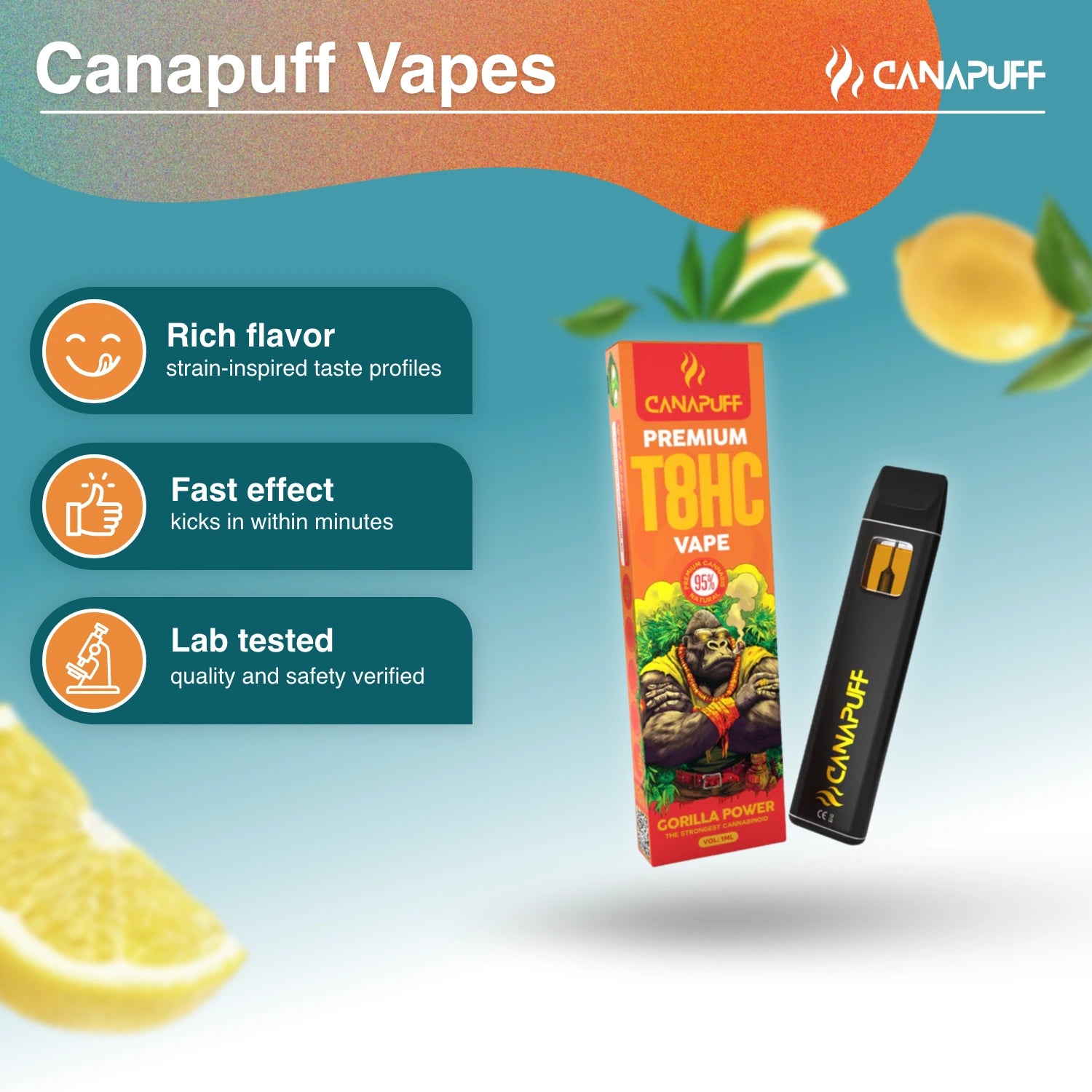 T8HC Vape Gorilla Power 95% 1 ml