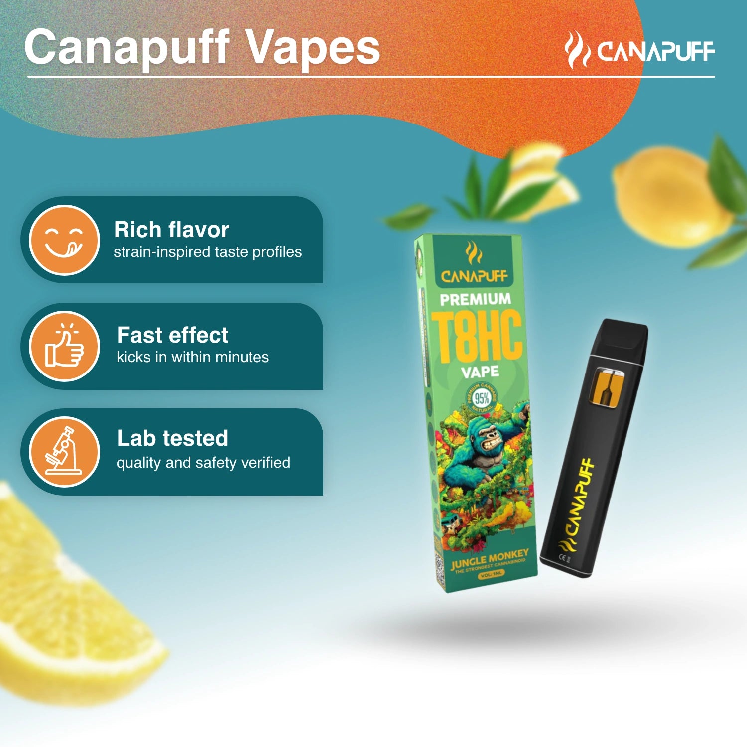 T8HC Vape Jungle Monkey 95% 1ml
