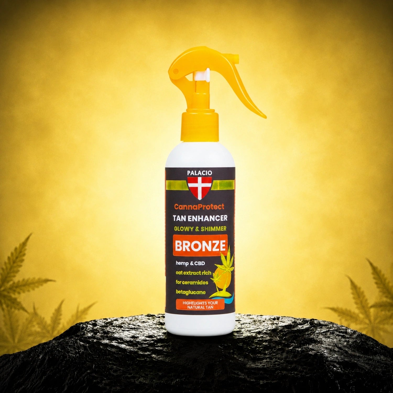 CannaProtect - Testápoló bronzosító hatással kendermagolajjal, 200ml - Palacio