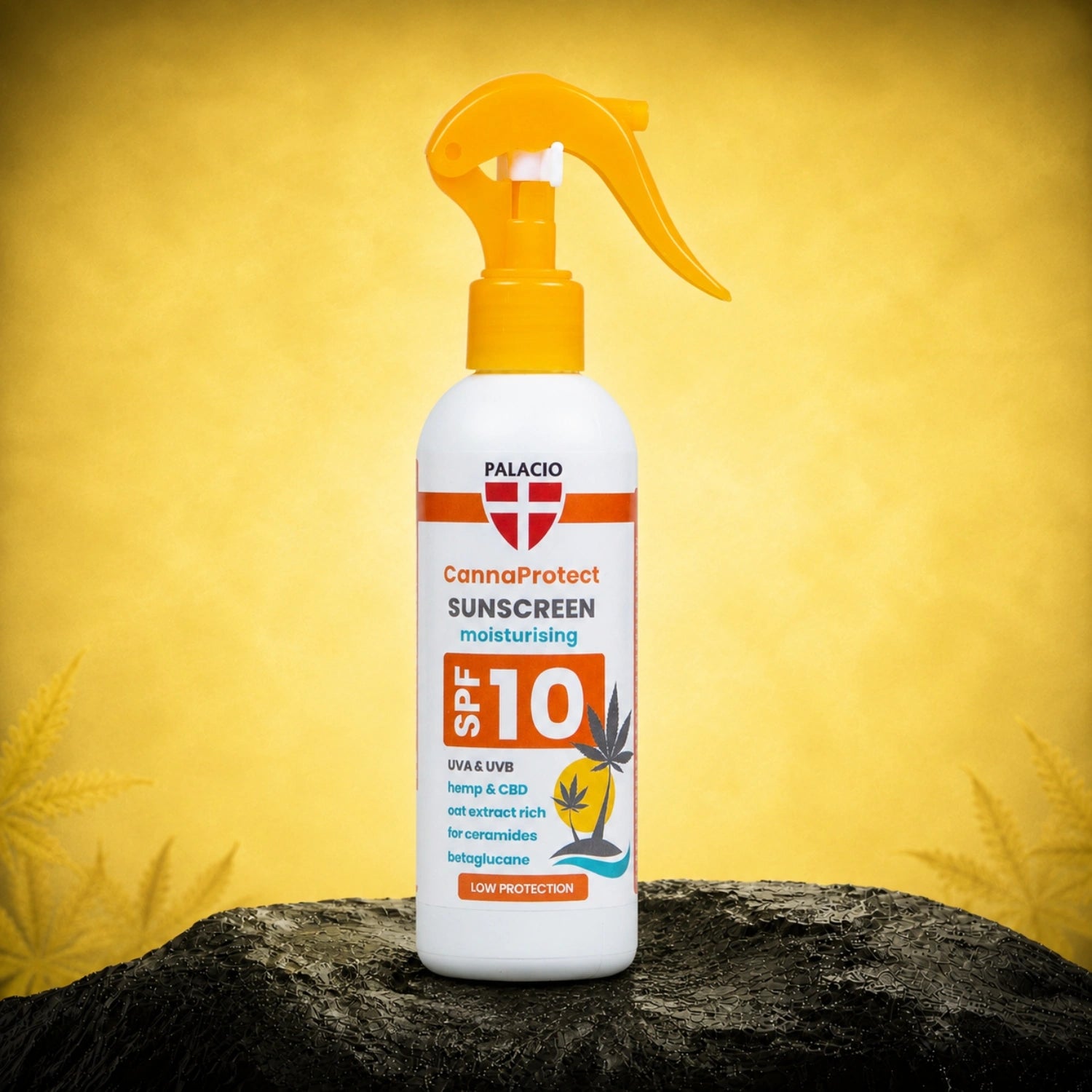 Canna Protect - Naptej SPF 10 kendermagolajjal, 200ml - Palacio