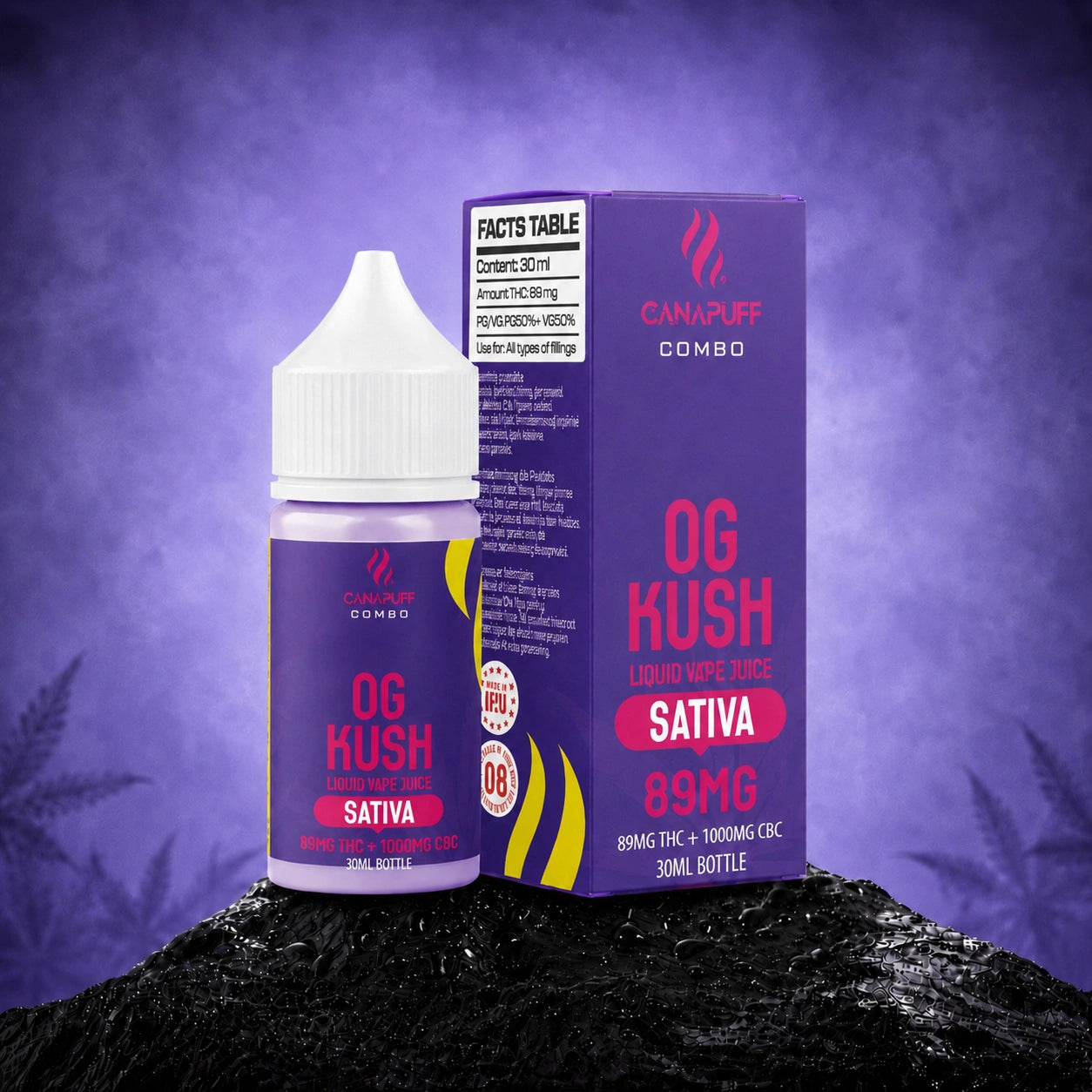 THC Liquid 89mg 1000mg CBC OG Kush 30ml