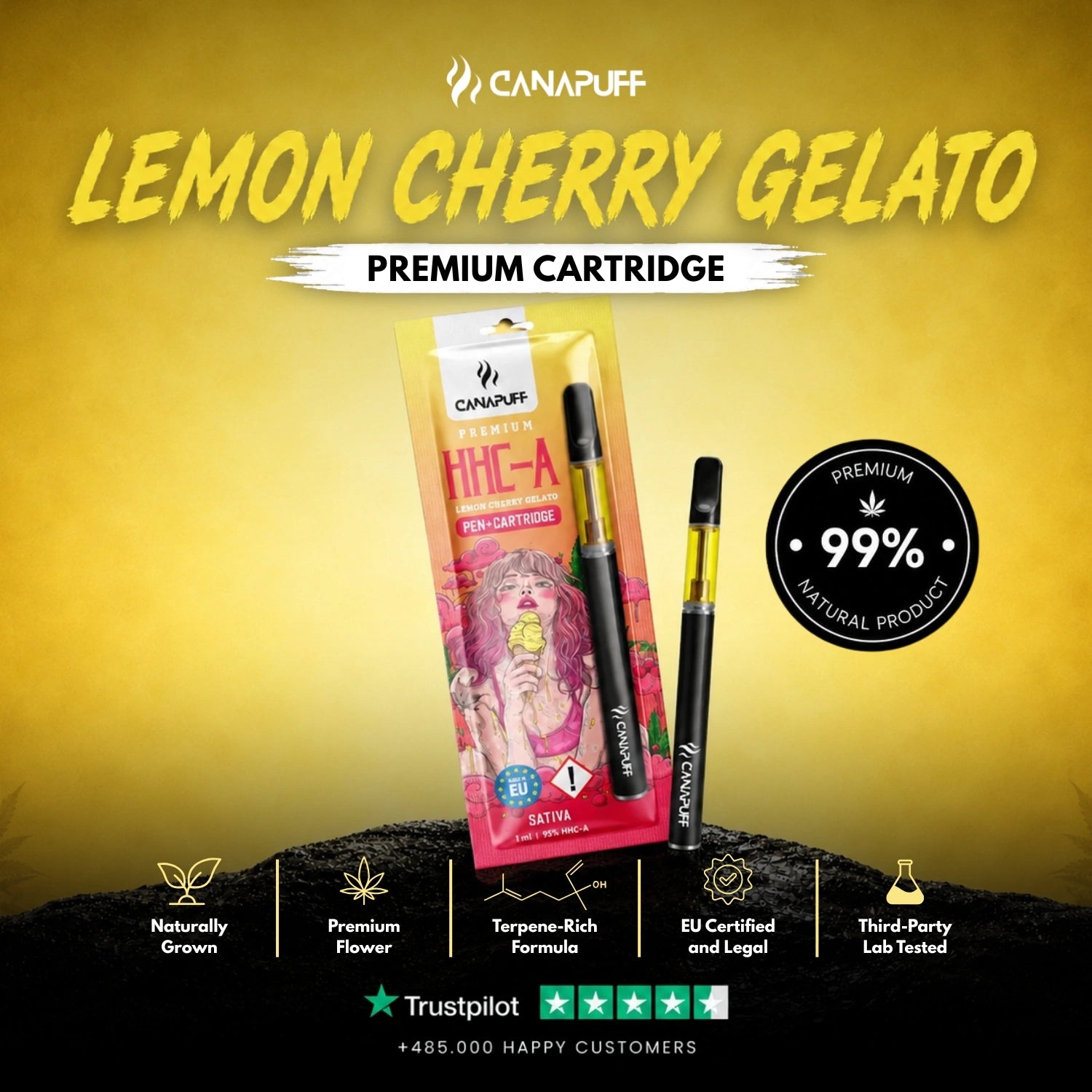 HHC-A Pen+Patrón Lemon Cherry Gelato 95%