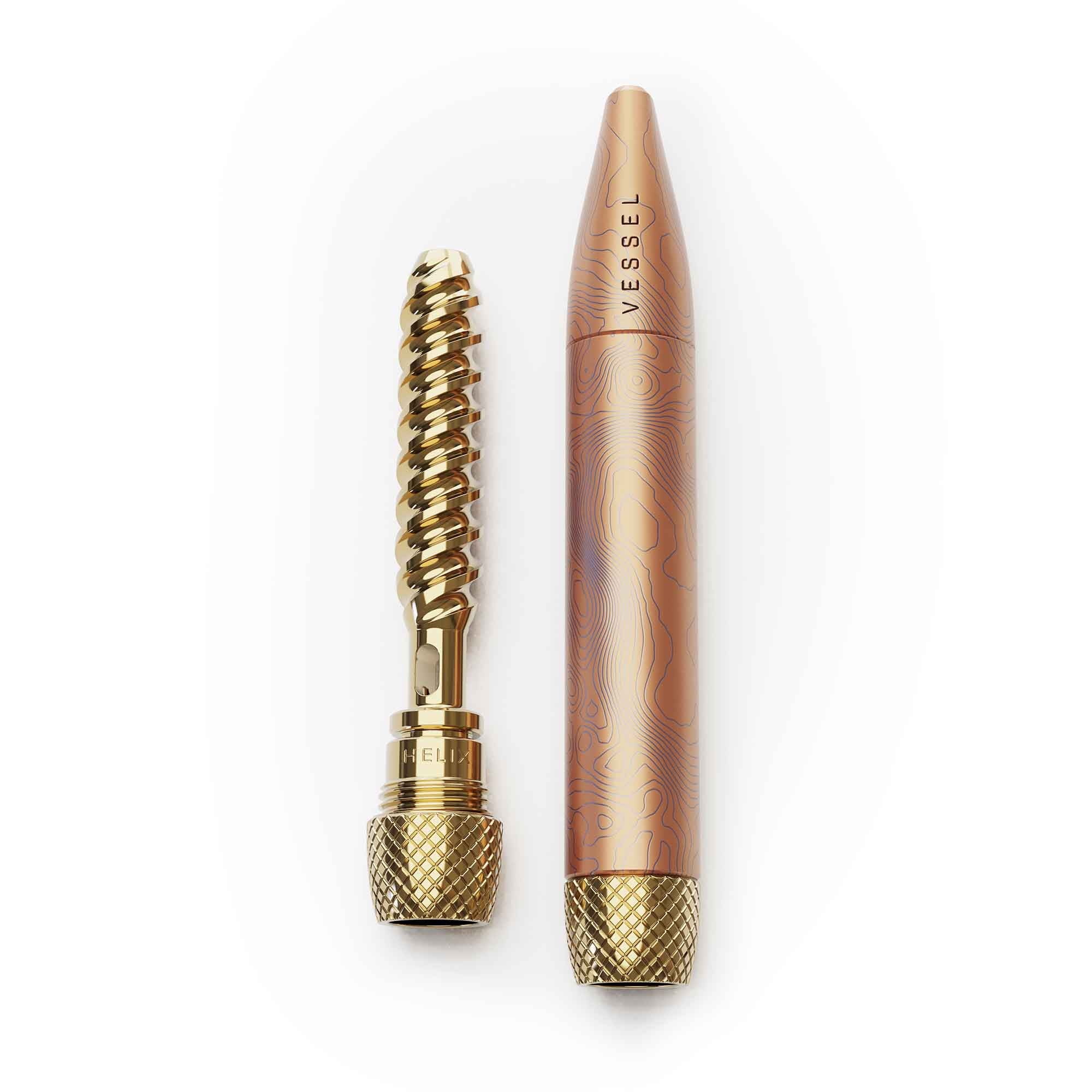 Rose gold színű Vessel Pen szétszerelve