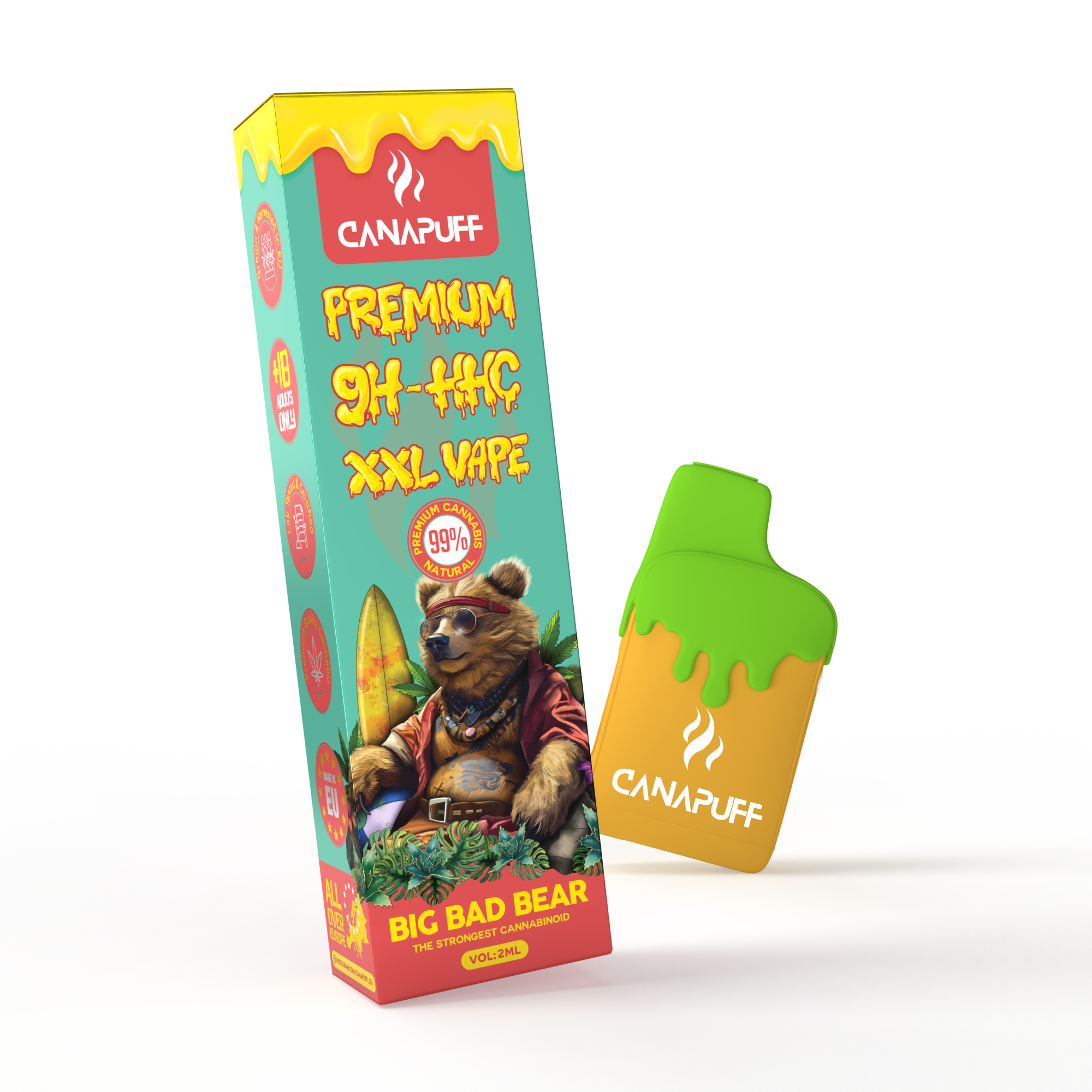 9H-HHC XXL Vape Big Bad Bear 99% 2ml