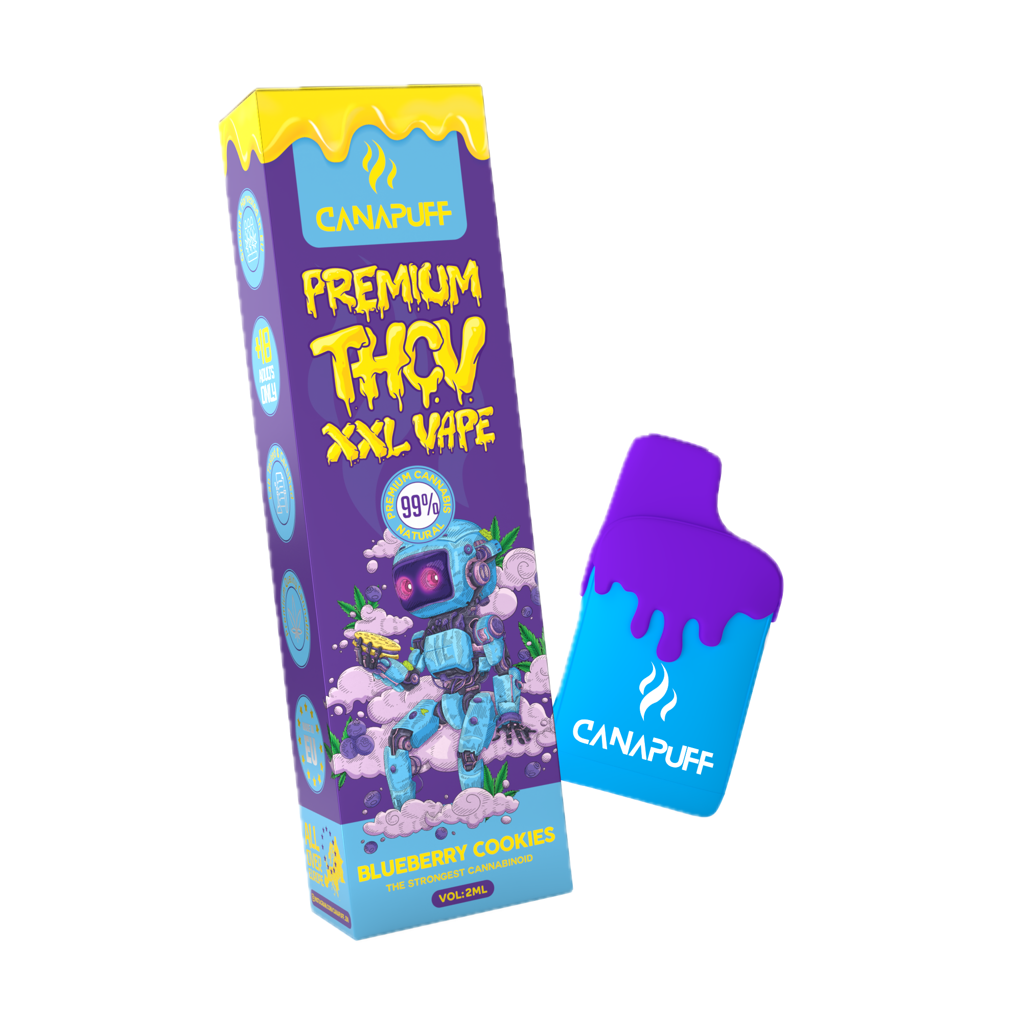 THCv Vape Áfonya cookies 99% 2 ml