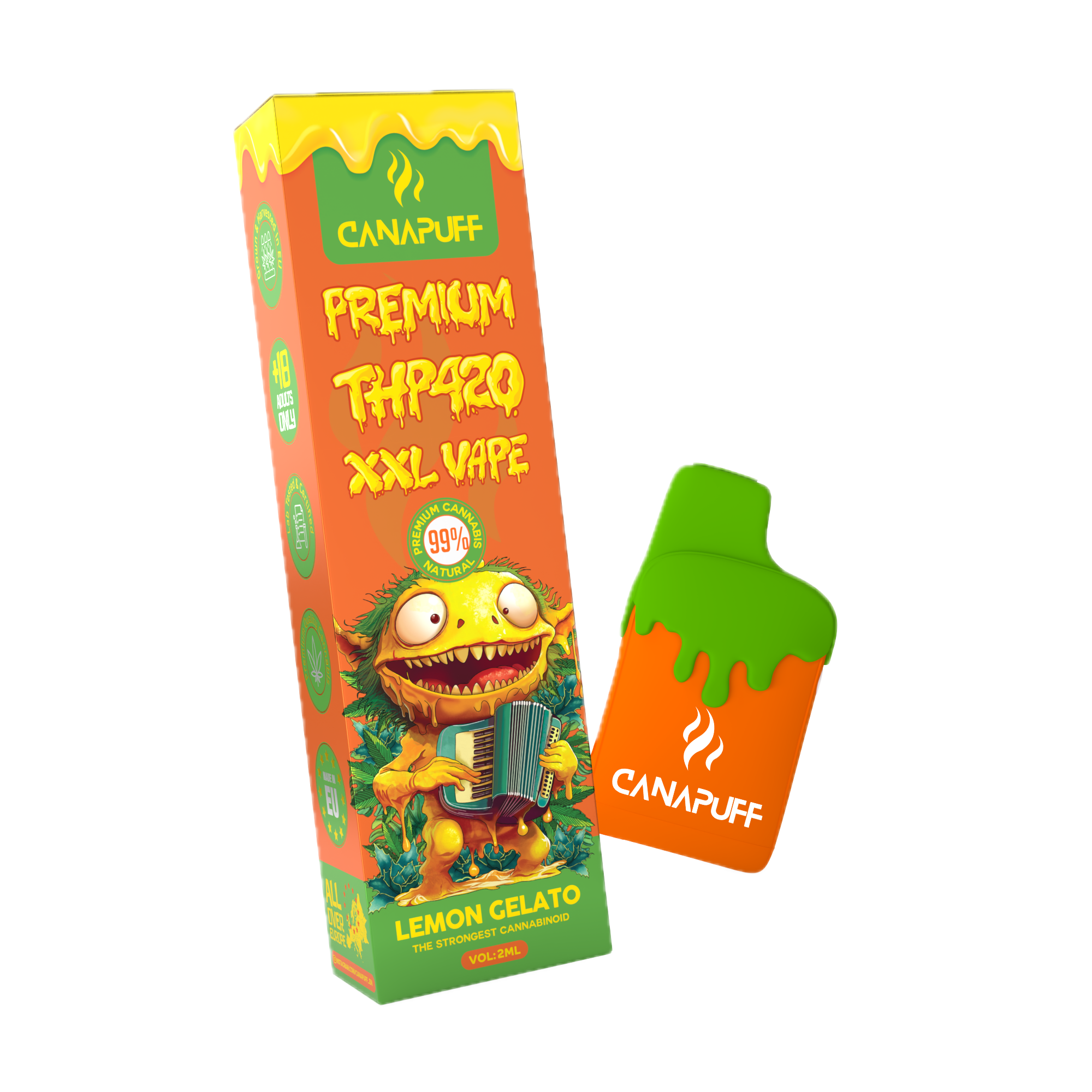 THP420 Vape Lemon Gelato 99% 2 ml