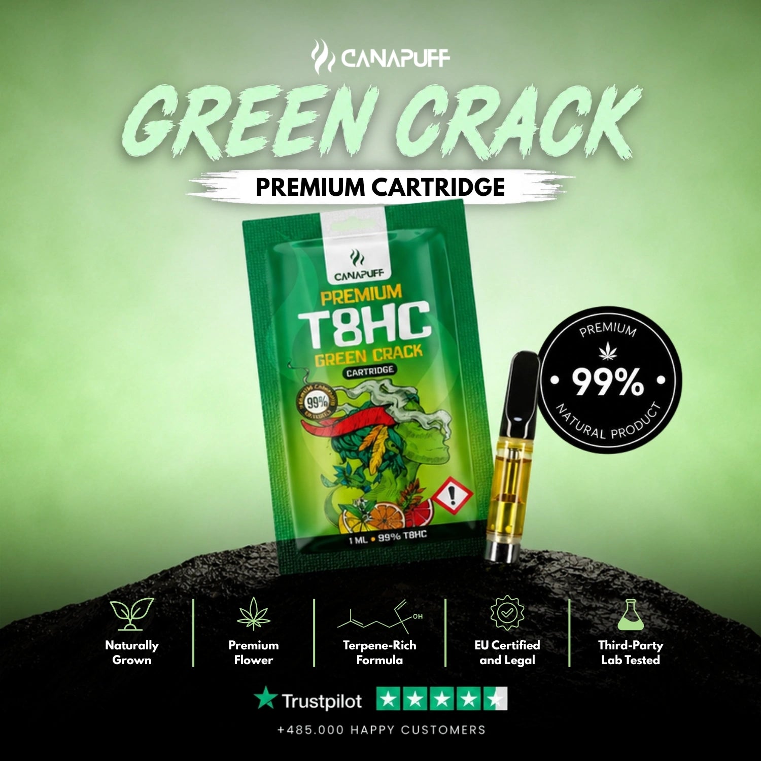 T8HC patron Green Crack 99%