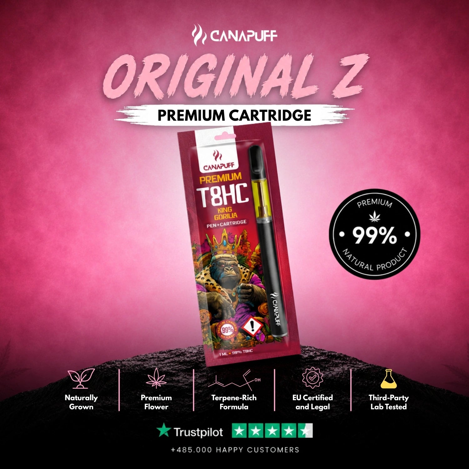 T8HC Pen+Patrón King Gorilla 99%