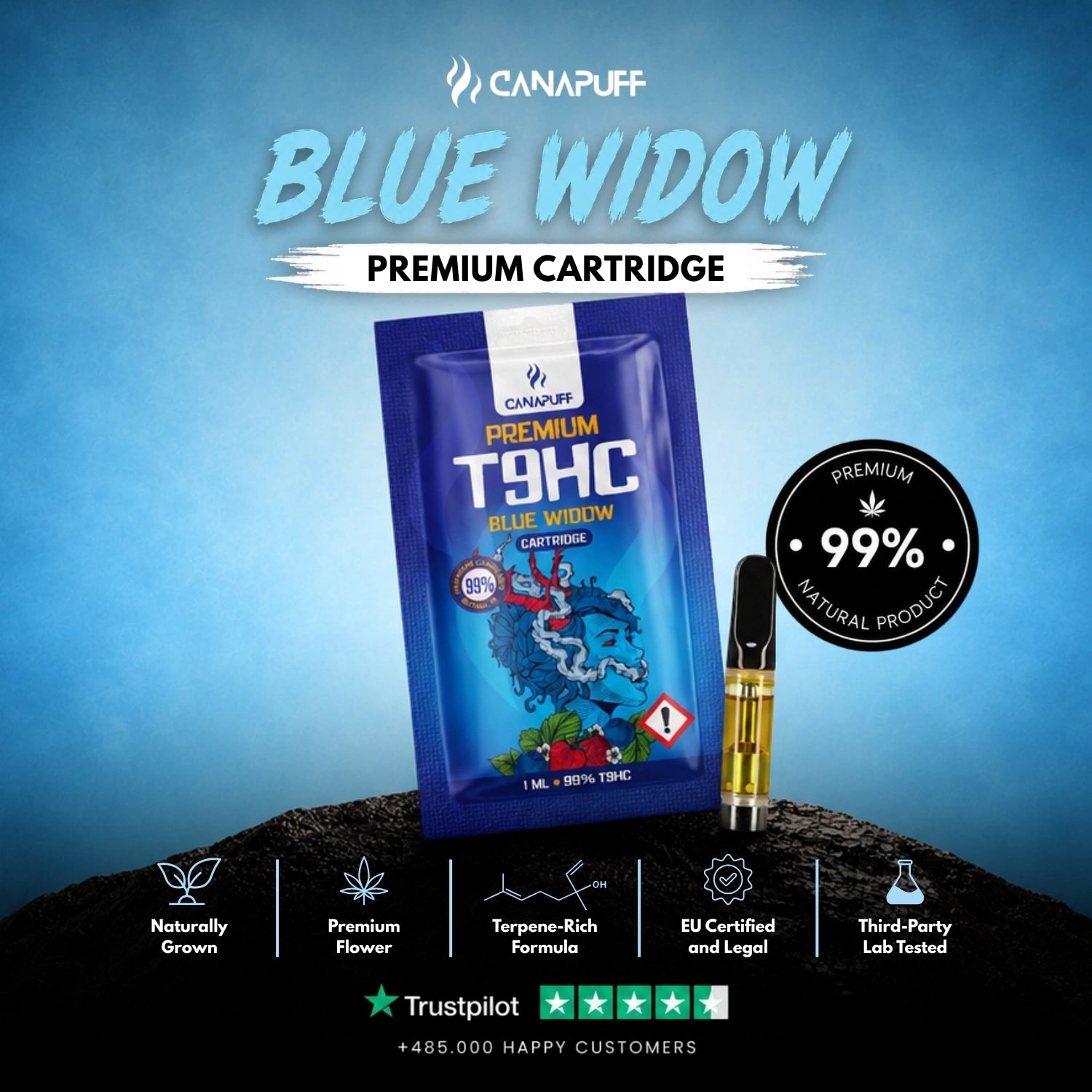 T9HC patron Blue Widow 99%