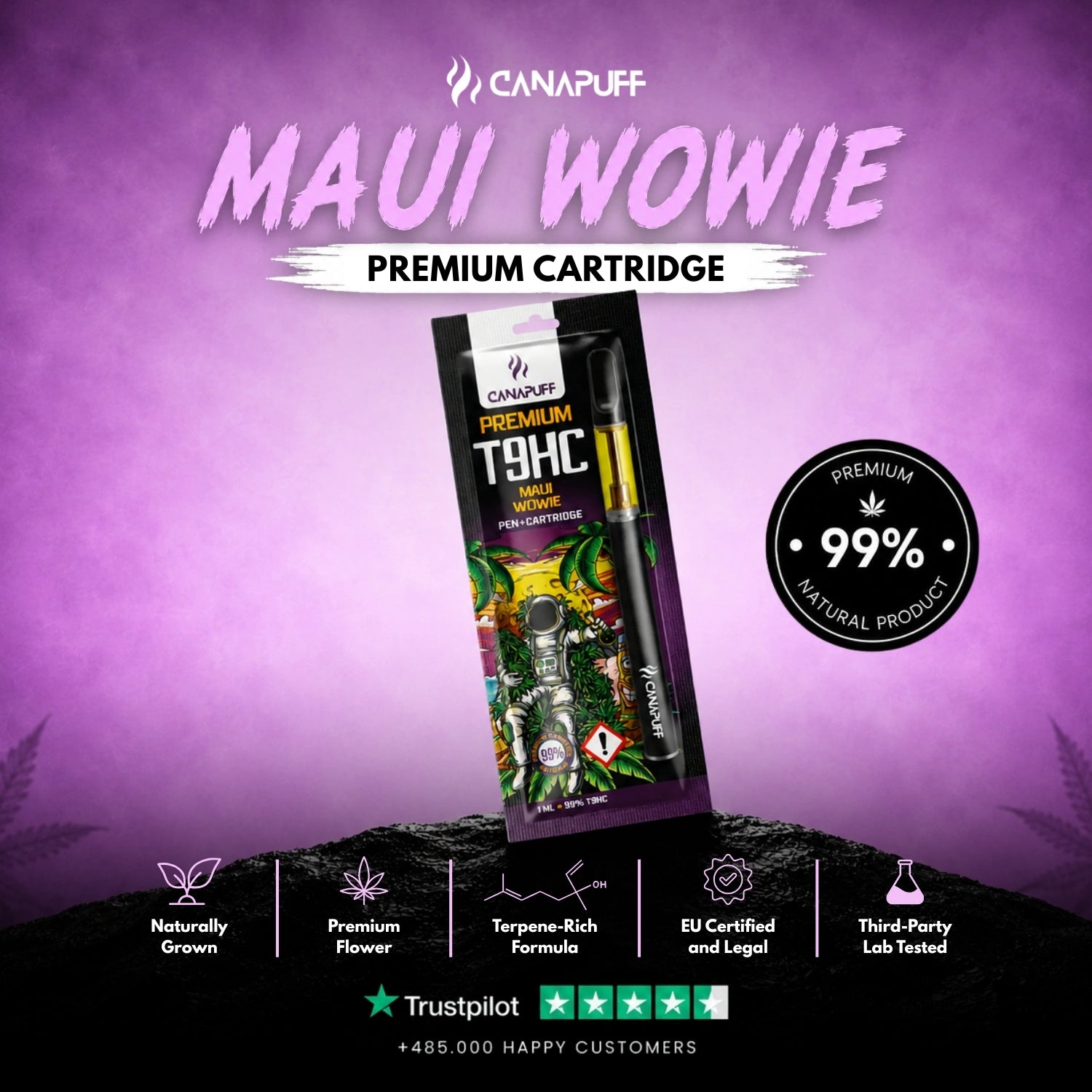 T9HC Pen+Patrón Maui Wowie 99%
