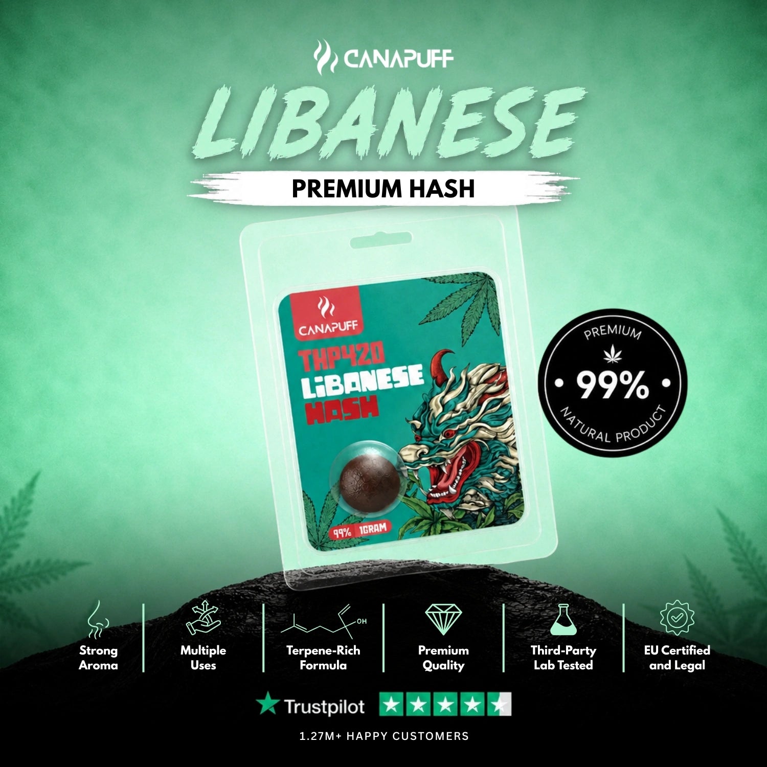 THP420 hashérték Libanese 99%