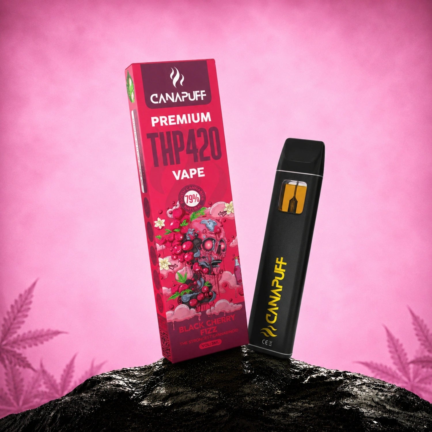 THP420 Vape Fekete cseresznye Fizz 79% 1ml