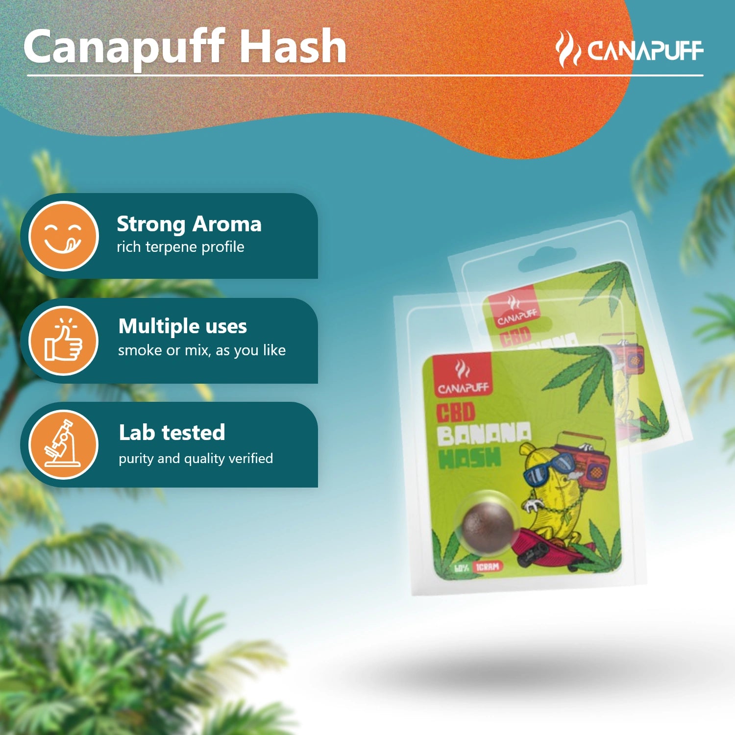 CBD Hash Banán 60%