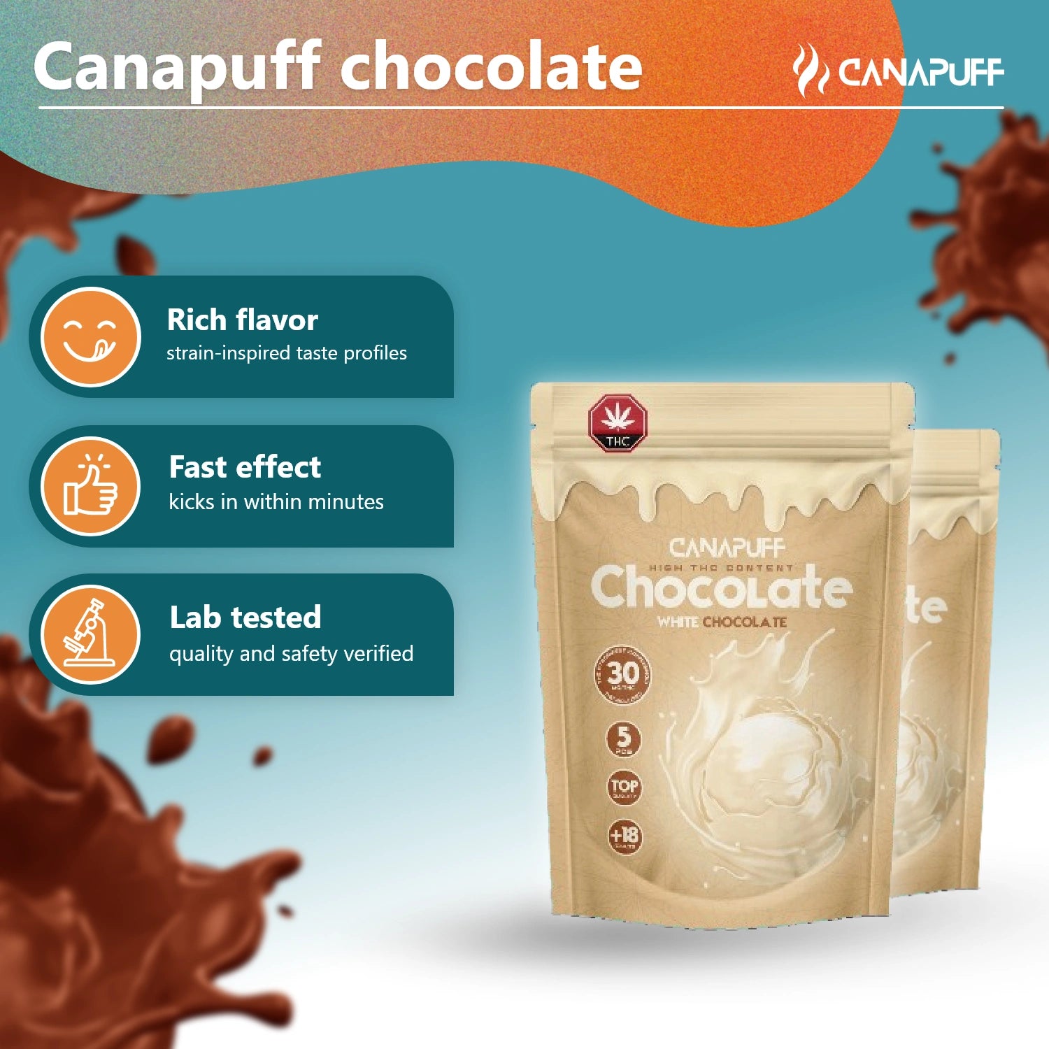 THC fehércsokoládé