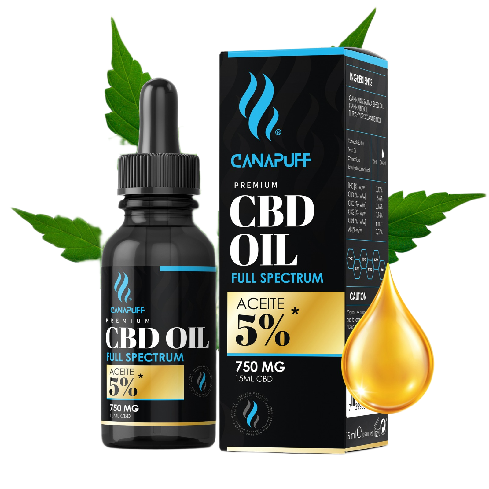 CBD Olaj Teljes spektrumú 5% 15ml