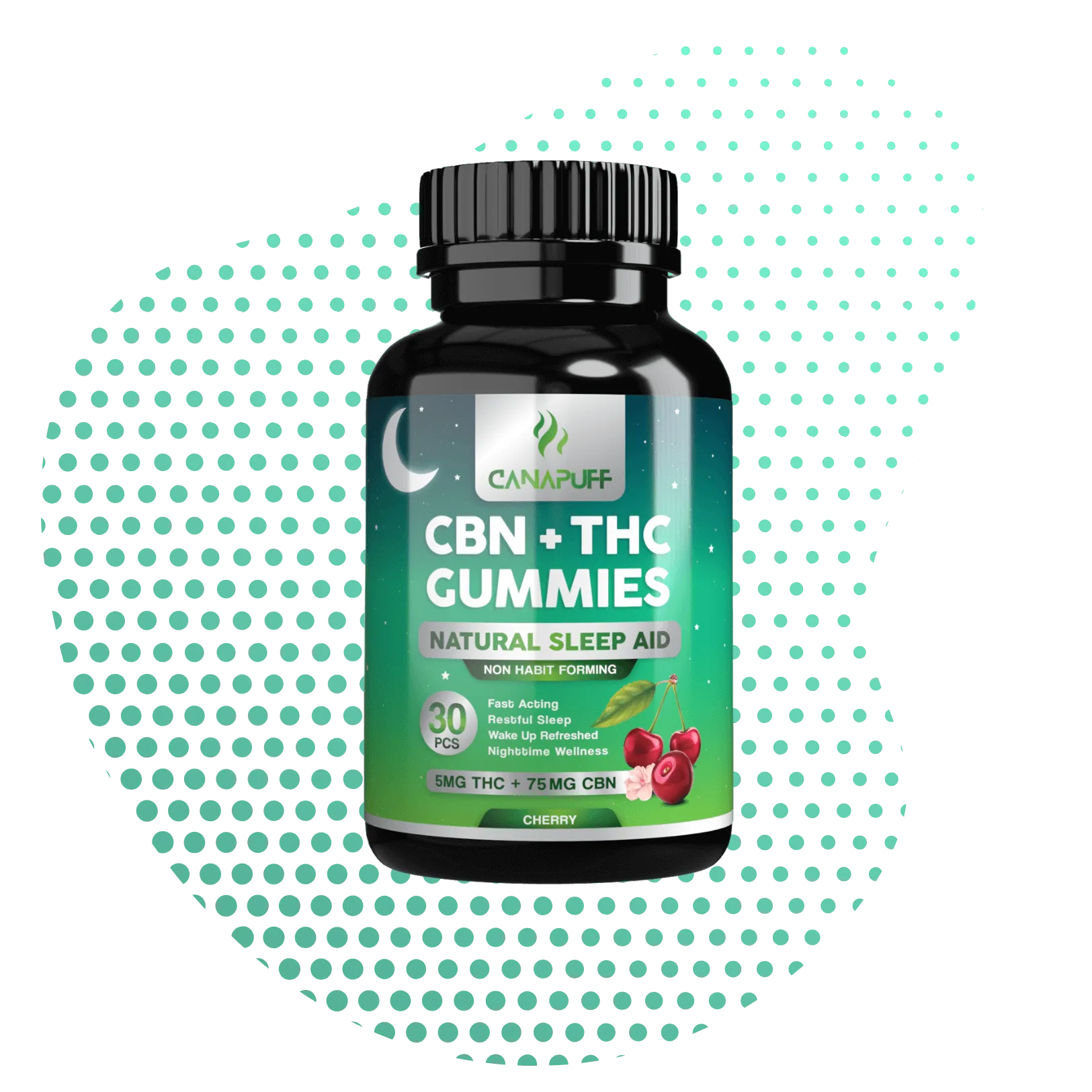 CBN+THC Gumicukorkák - Cherry-Canapuff