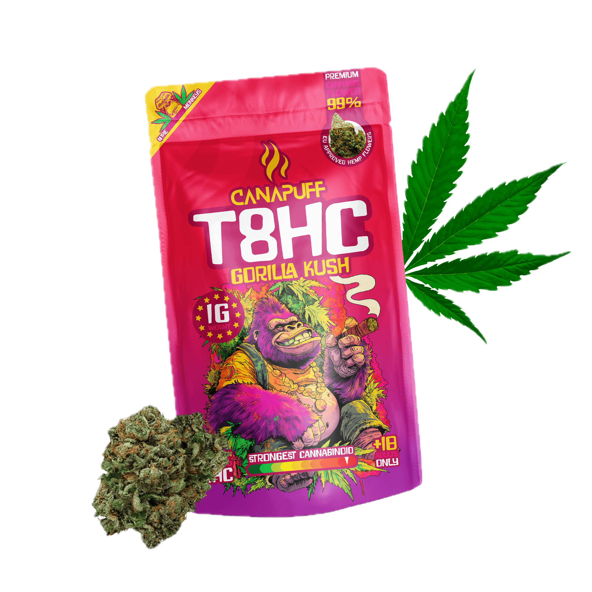 T8HC Virágzat Gorilla Kush 99%