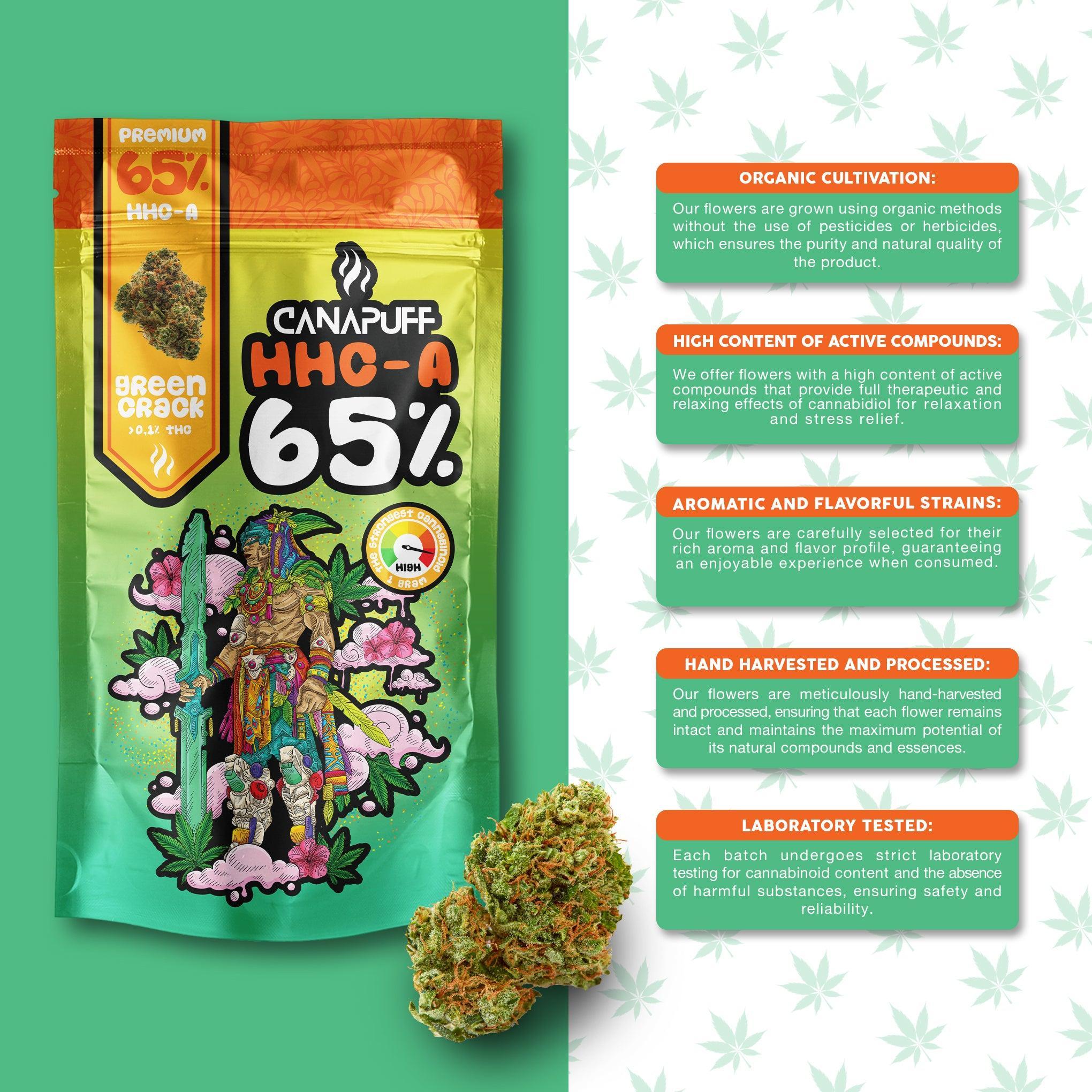Canapuff - Green Crack 65% - HHC-A Virágzat-Canapuff